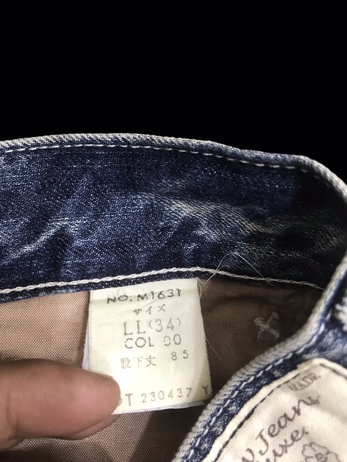 Japanese Brand 💥FLARE💥VINTAGE BLUE WAY SICK FADES FLARE DENIM F315 Size US 35 - 20 Thumbnail