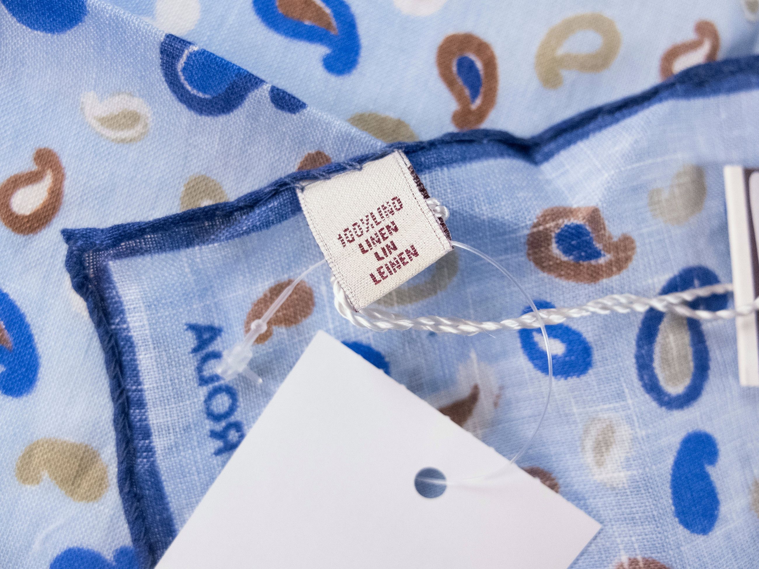 Other RODA 3 x hand made linen paisley heart floral pocket squares Size ONE SIZE - 4 Thumbnail