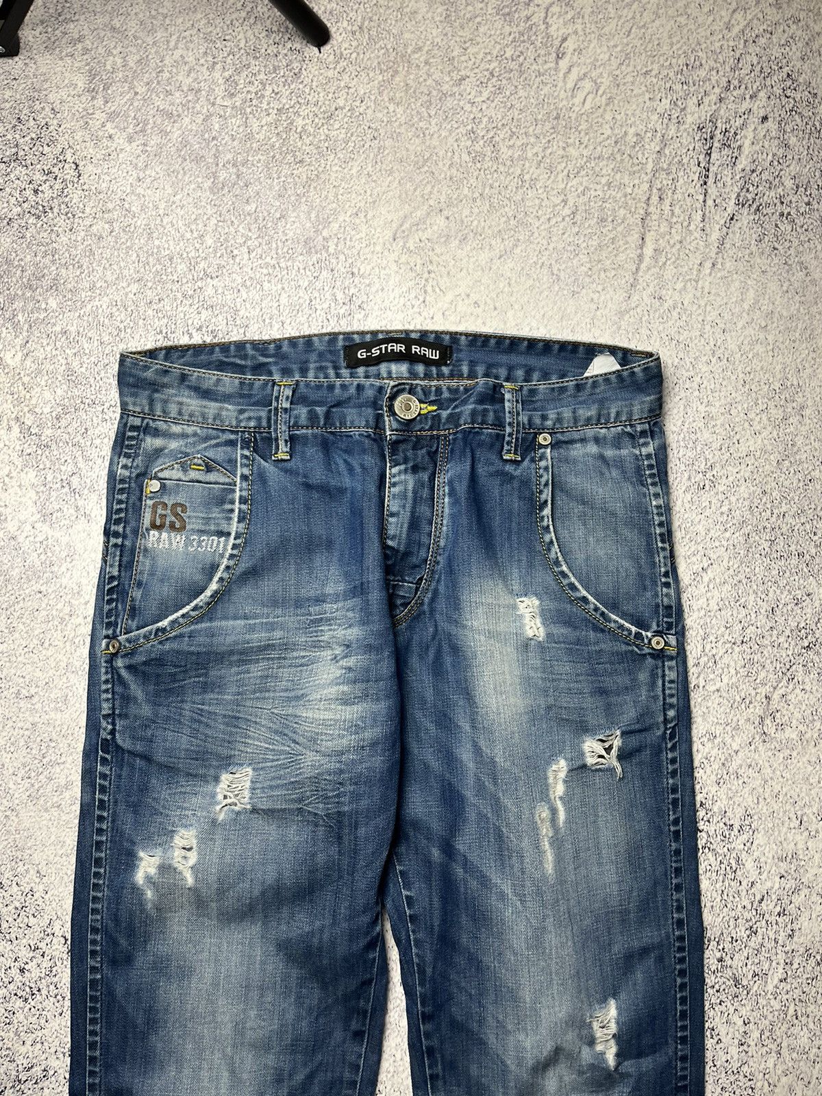 G-Star Vintage G-Star Raw Doubleknee Elwood Jeans Y2K Size US 31 - 13 Thumbnail