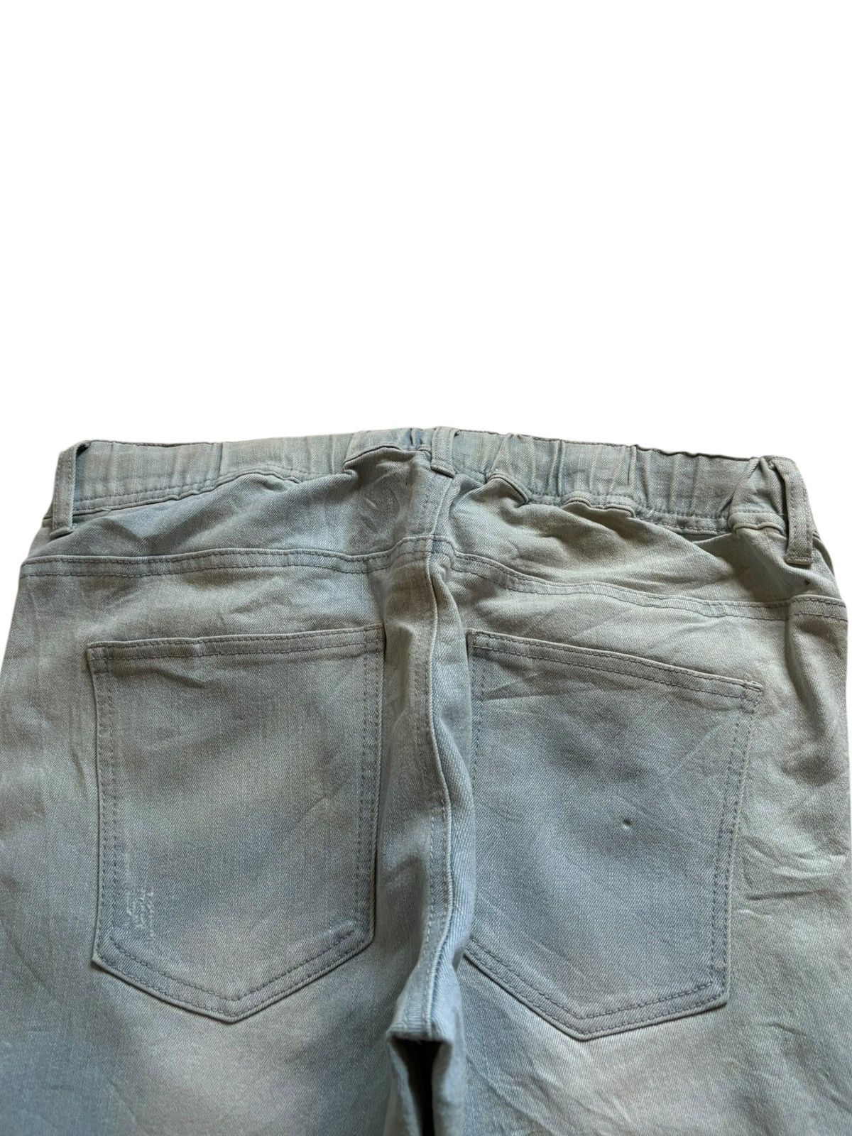 In The Attic Vintage In The Attic Light Blue Mud Wash Distressed Jeans Size US 31 - 9 Thumbnail