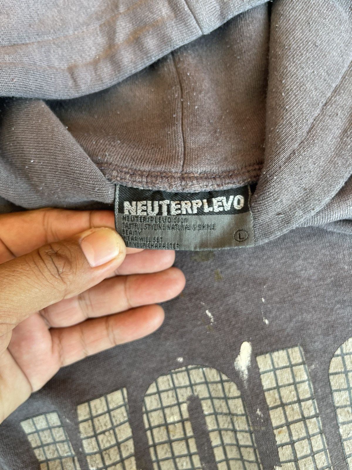 Vintage Vintage Neuterplevo Thrashed Paint Hoodie Size US L / EU 52-54 / 3 - 12 Thumbnail