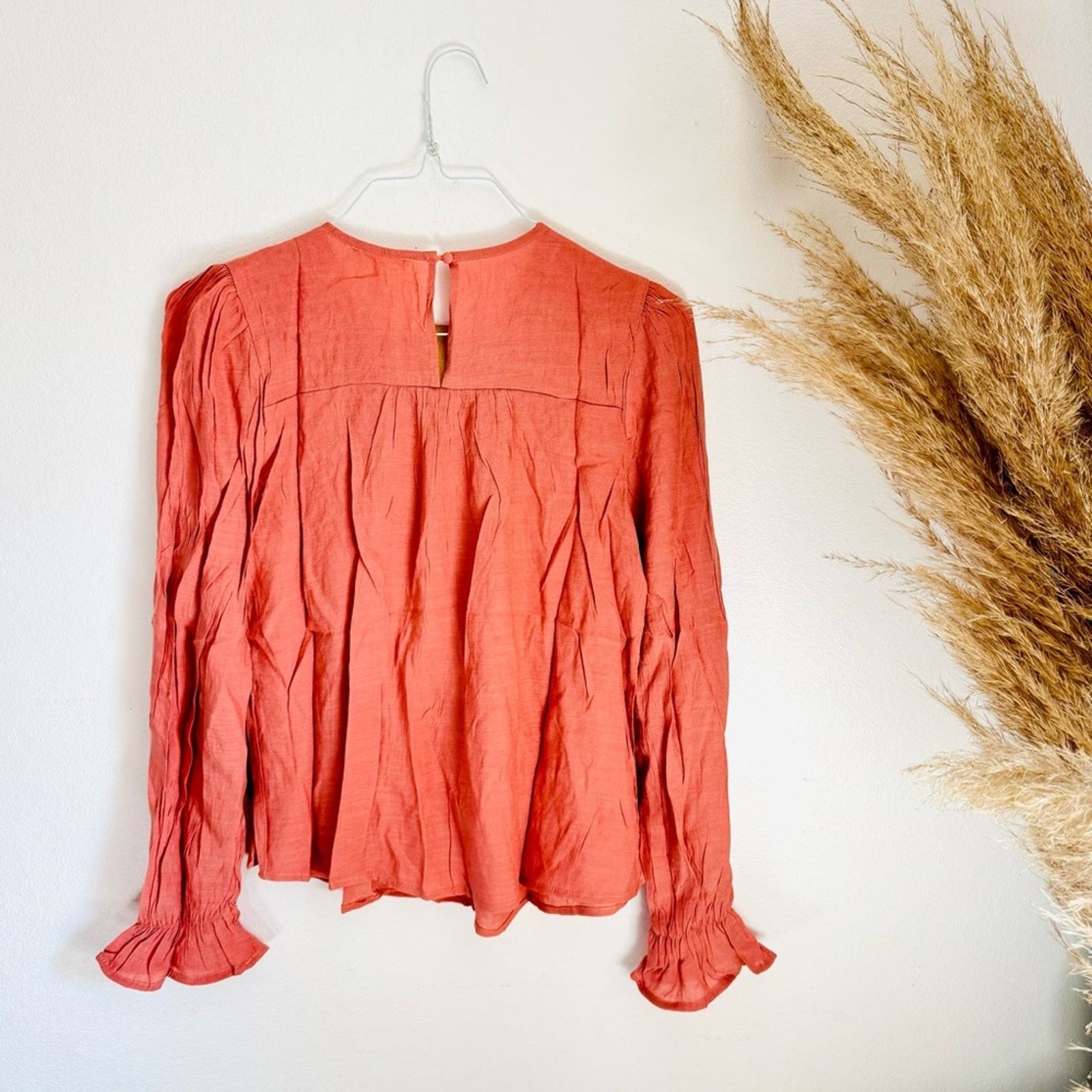 Nordstrom NEW PEPPER Dusty Rose Pink Crochet Lace $88 Blouse Shirt Top Size S / US 4 / IT 40 - 5 Thumbnail