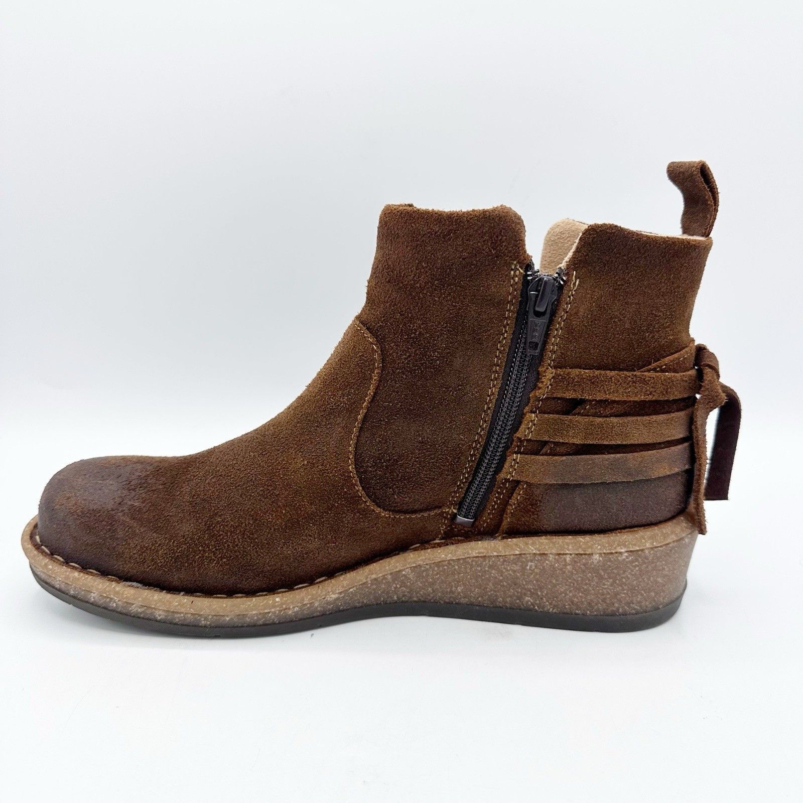 Born Born Vaughn Boots Women's Sz 10 Brown Leather Ankle Booties Size US 10 / IT 40 - 4 Thumbnail