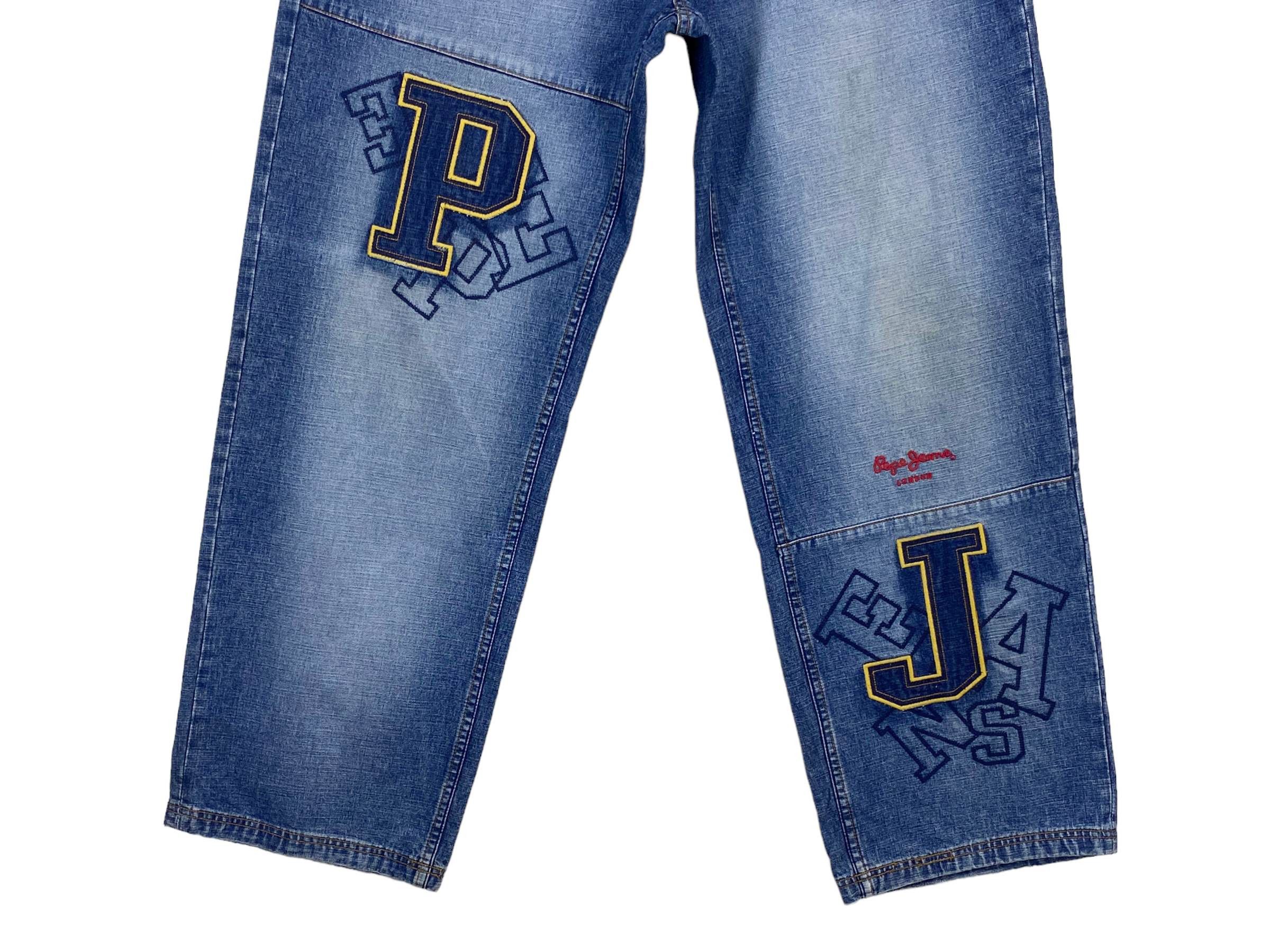 Japanese Brand Pepe Baggy Jeans Hip Hop Skateboard Jeans Size US 36 / EU 52 - 5 Thumbnail