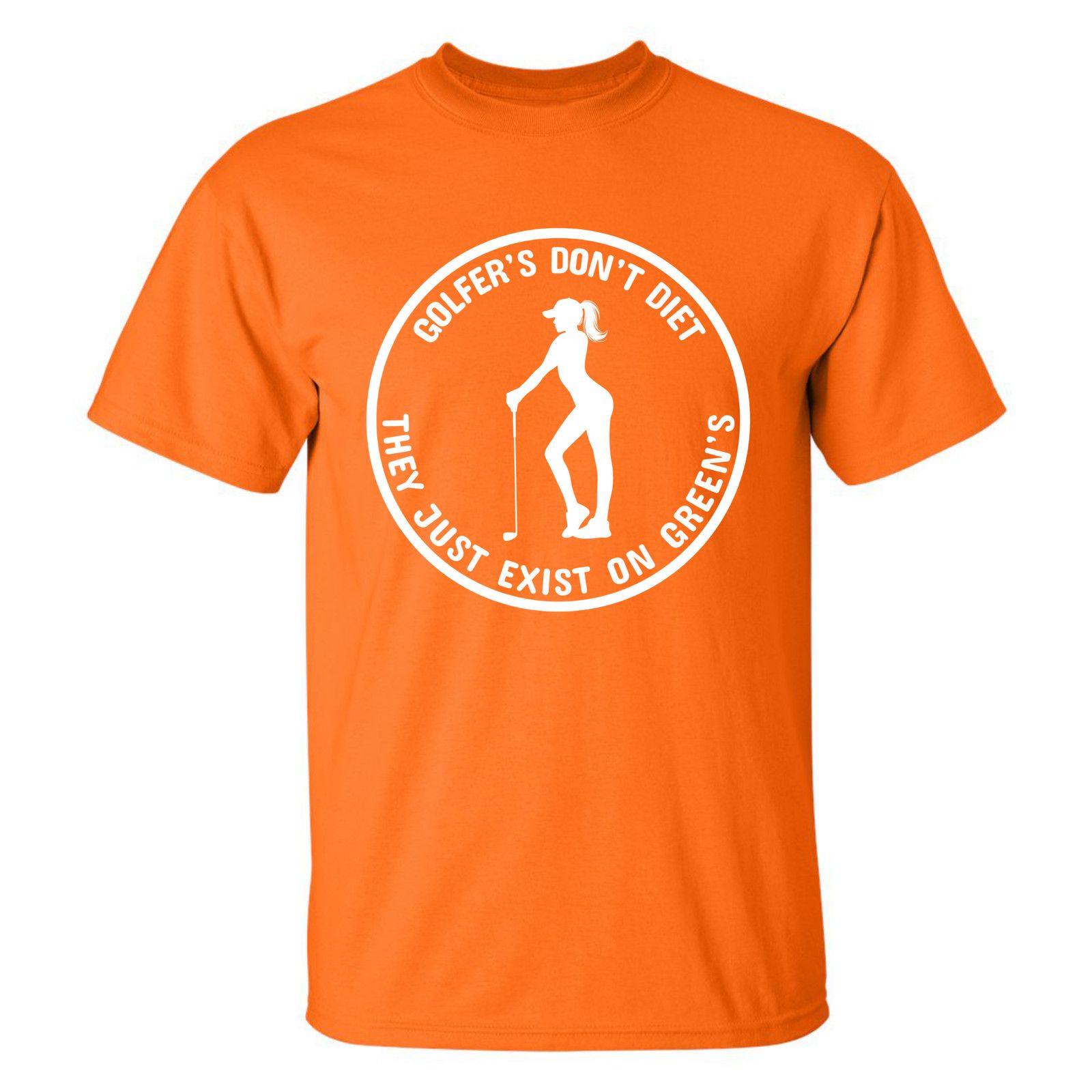 Gildan Golfers Don't Diet On Greens Funny Woman Golfer T-Shirt Size US XL / EU 56 / 4 - 20 Thumbnail