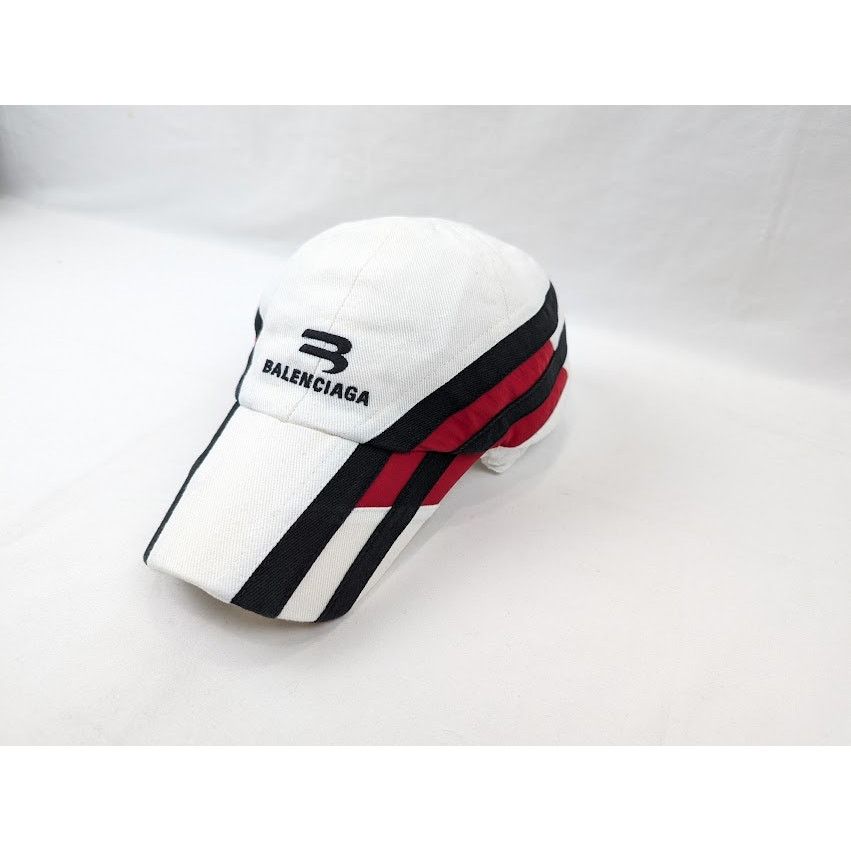 Balenciaga o1rshd1 Q:3 / Size:L/ Tracksuit Hat / Cap in White/Black/Red Size ONE SIZE - 5 Thumbnail