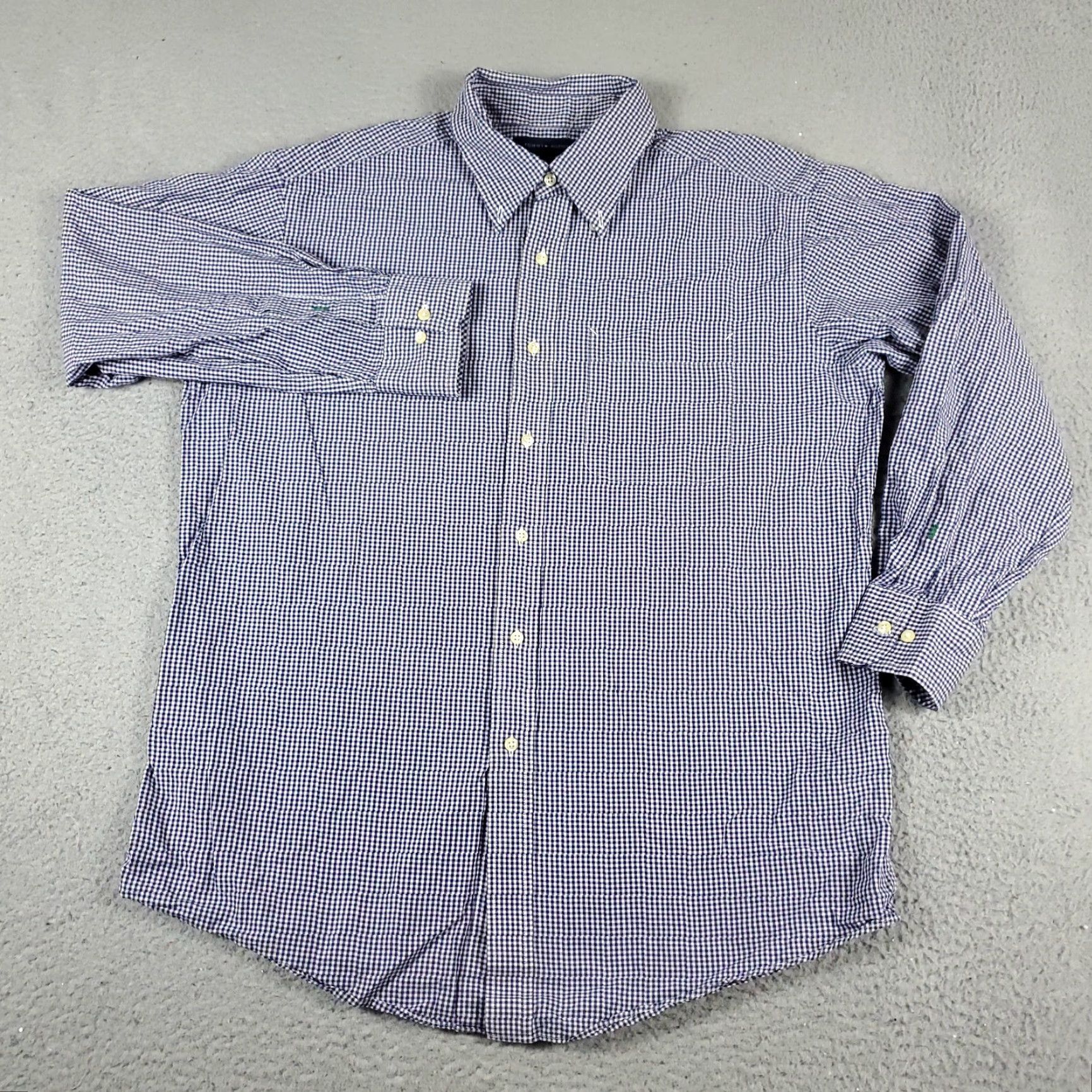 Tommy Hilfiger VINTAGE? No. Tommy Hilfiger Shirt Mens Large Blue Check Casual Button-Up Long Sleeve Size US L / EU 52-54 / 3 - 2 Thumbnail