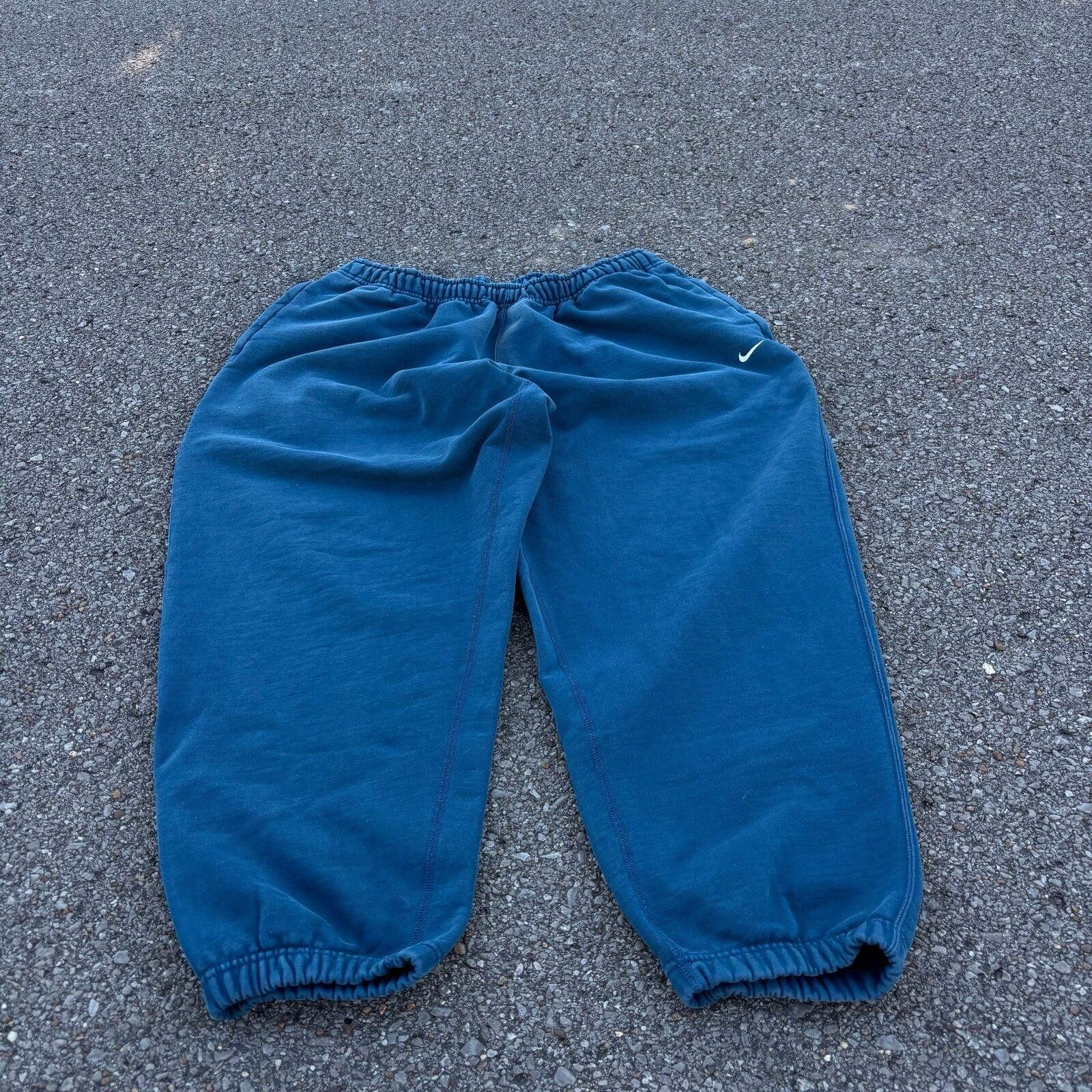 Nike Y2K baggy Blue Nike sweatpants Size US 36 / EU 52 - 6 Thumbnail