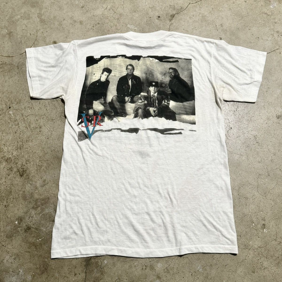 Band Tees 1989 STEVIE RAY VAUGHN AND DOUBLE TROUBLE TEE! Size US M / EU 48-50 / 2 - 7 Thumbnail