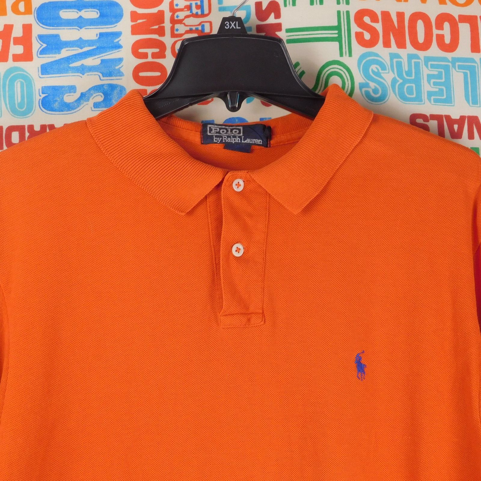 Polo Ralph Lauren Ralph Lauren Polo Shirt Size L Orange Blue Pony Vintage 90s Size US L / EU 52-54 / 3 - 4 Thumbnail