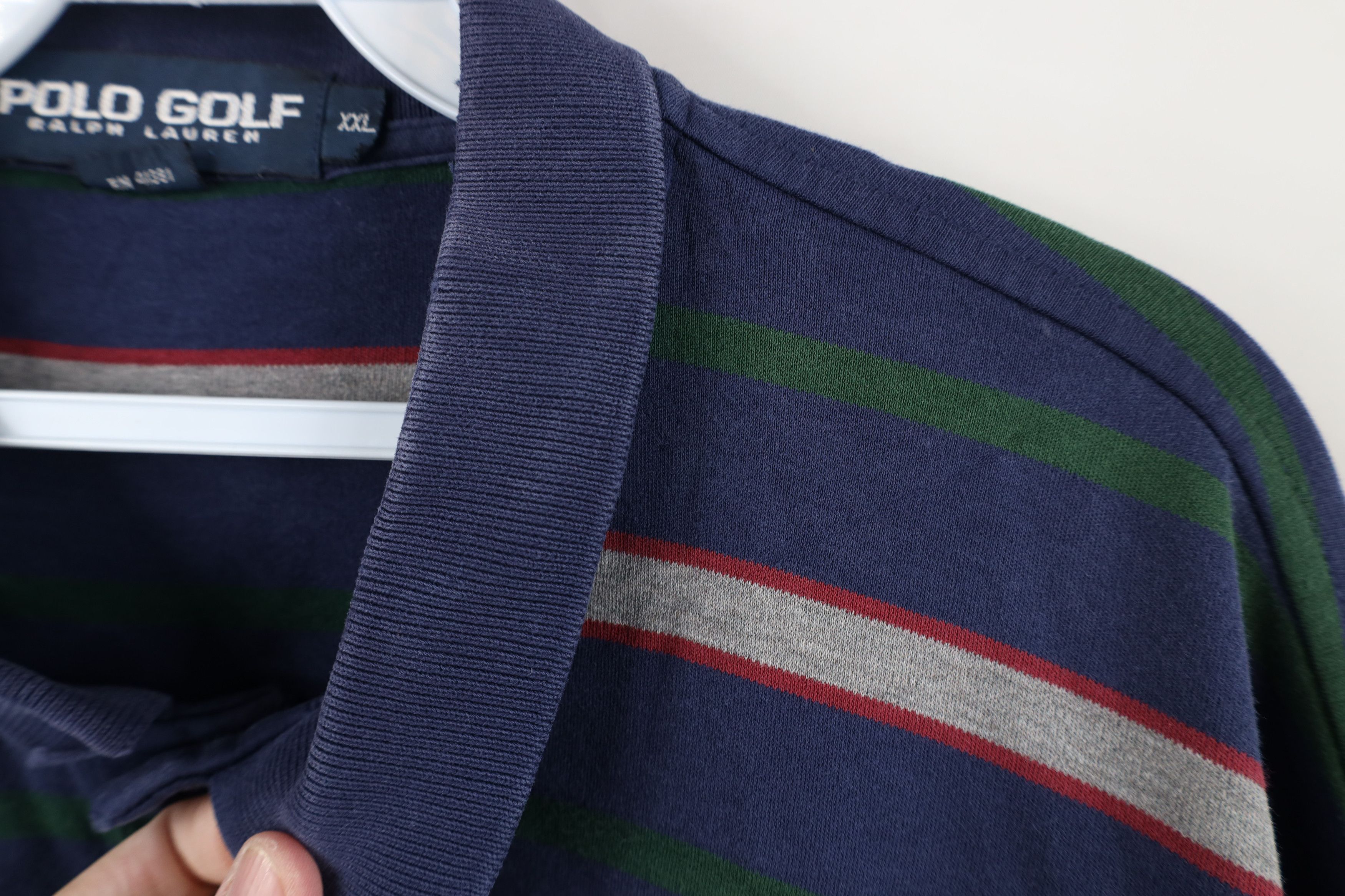 Ralph Lauren Vintage 90s Polo Golf Ralph Lauren Crest Striped Polo USA Size US XXL / EU 58 / 5 - 6 Thumbnail