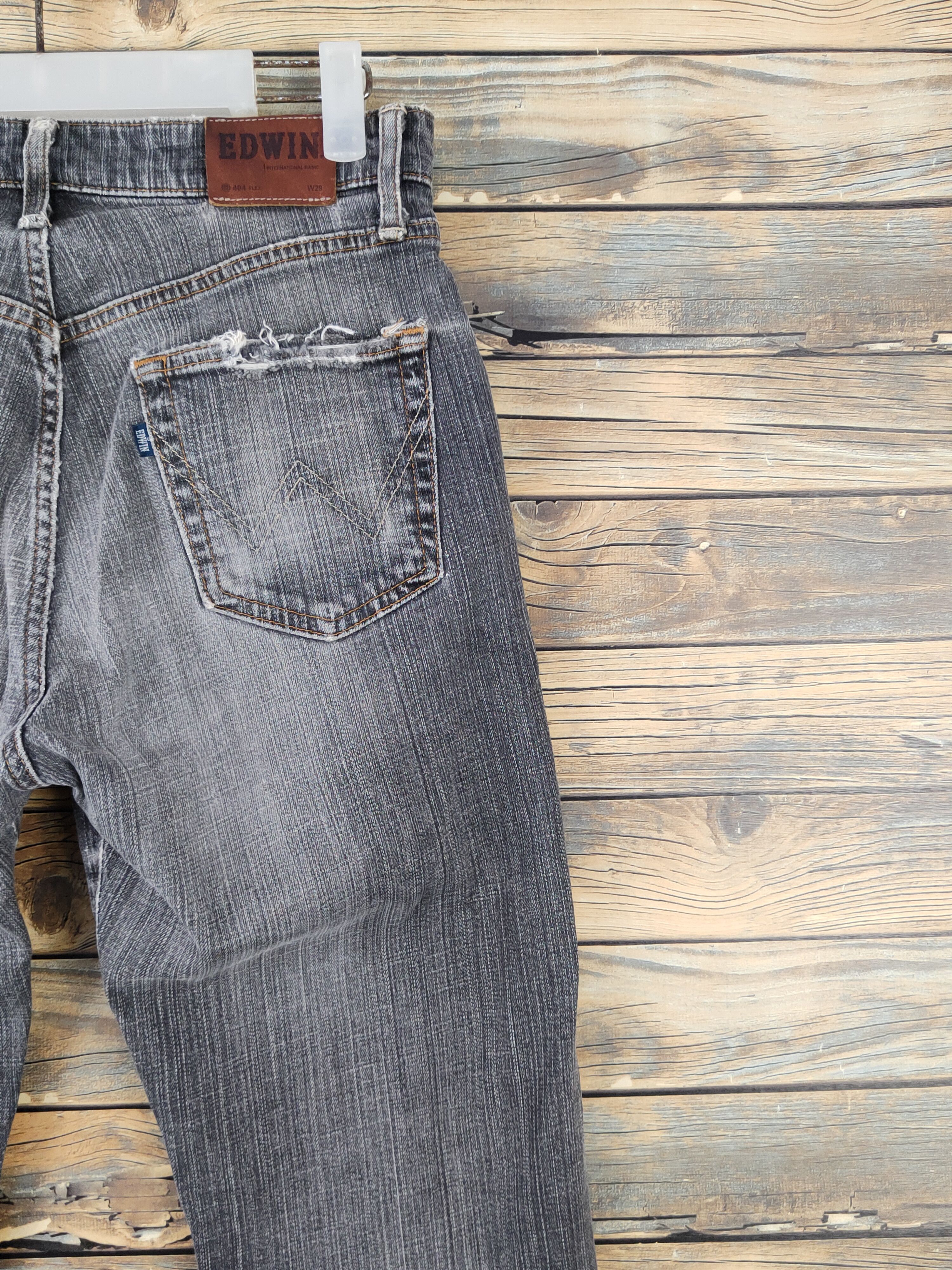 Edwin Edwin Black Distressed Ripped Jeans #W1798 Size US 30 / EU 46 - 12 Thumbnail