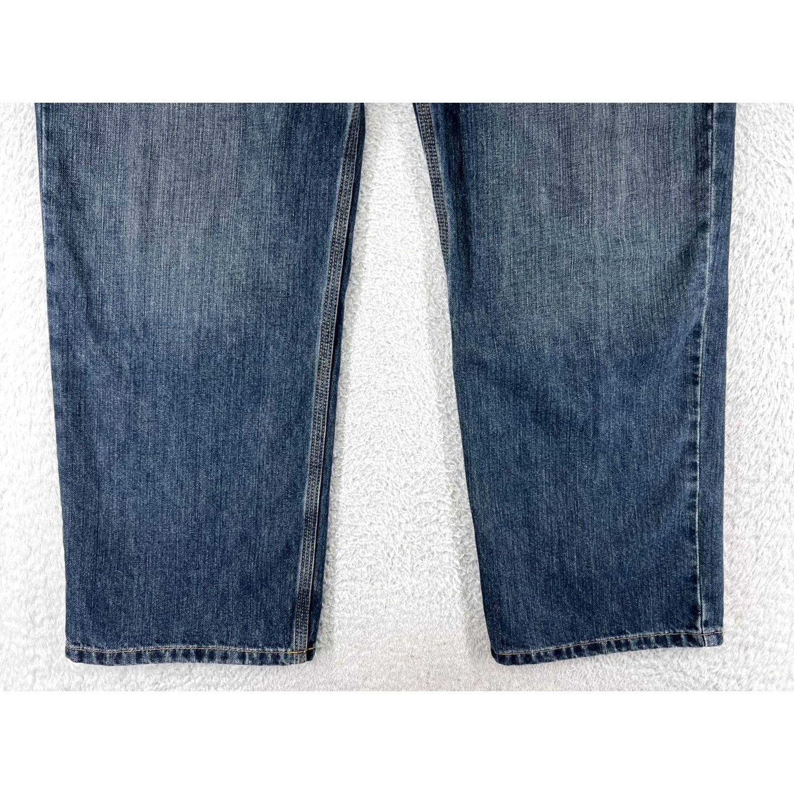 Carhartt Carhartt Jeans Mens 40 Blue Denim Relaxed Fit 40x30 Cotton Blend 5-Pocket Design Inseam 30 Bootcut Steel Hardware Mid Rise Button Zip Denim Size US 40 / EU 56 - 4 Thumbnail