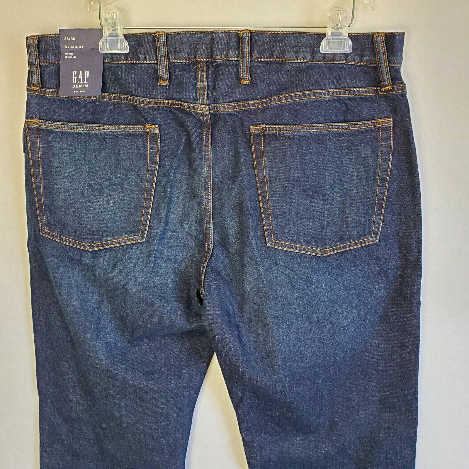 Gap Gap Jeans Denim Blue Mens 38x30 Straight Leg Mid Rise Pants Size US 38 / EU 54 - 8 Thumbnail
