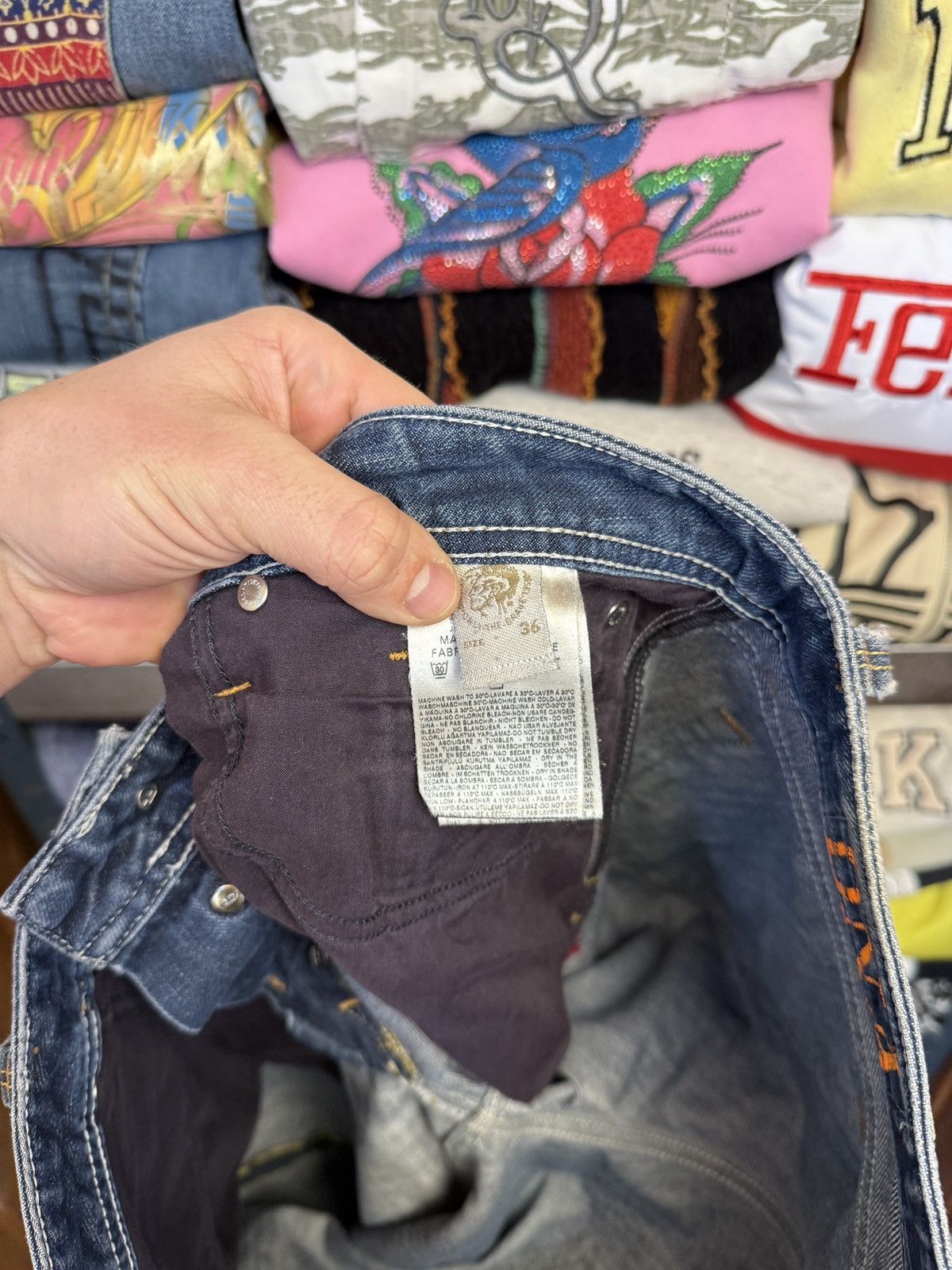Diesel Vintage Diesel Custom Jeans Baggy Distressed Wide Japanese Size US 36 / EU 52 - 15 Thumbnail