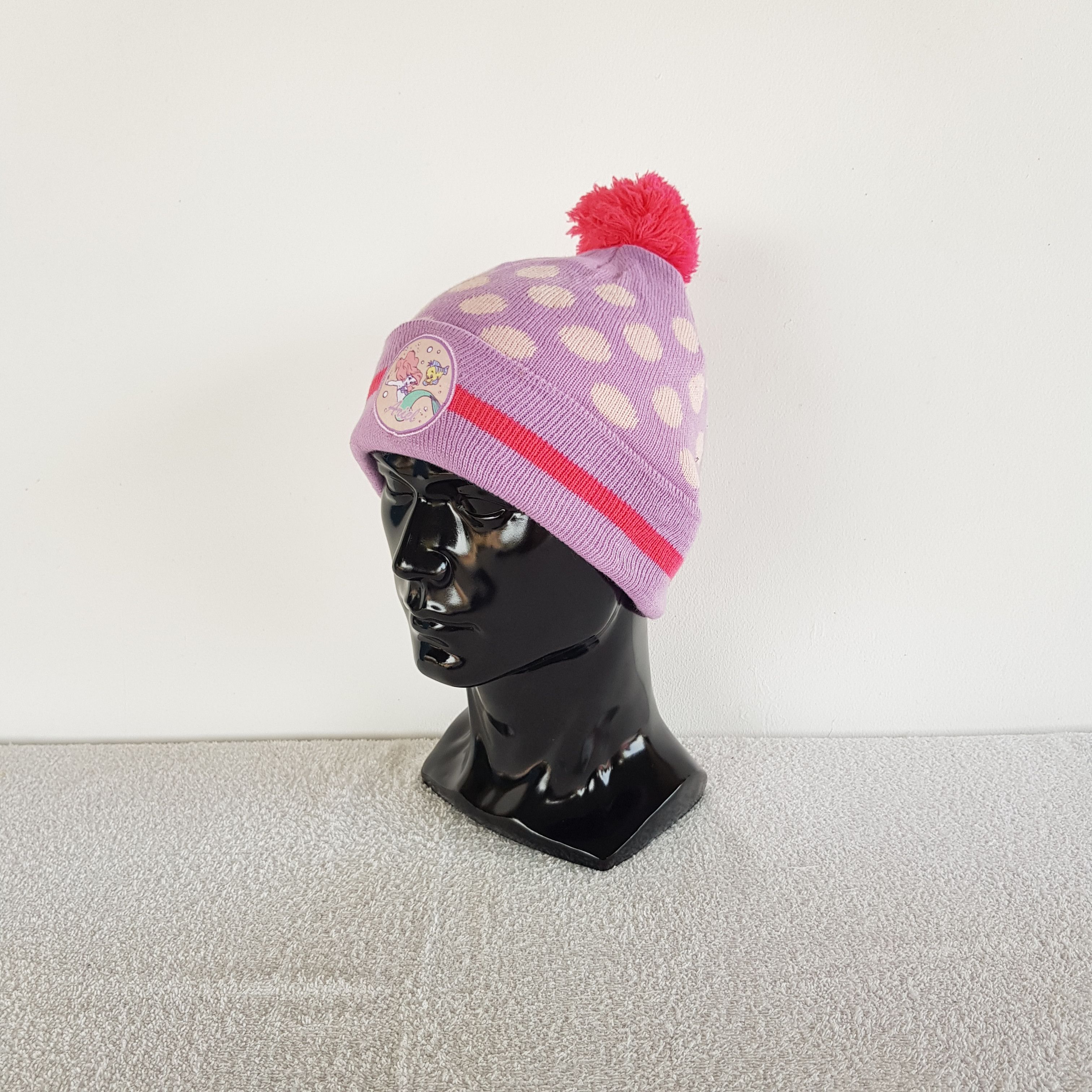 Disney Vintage Little Mermaid Beanie Movie Pom Pom Snow Caps Hats Size ONE SIZE - 1 Thumbnail
