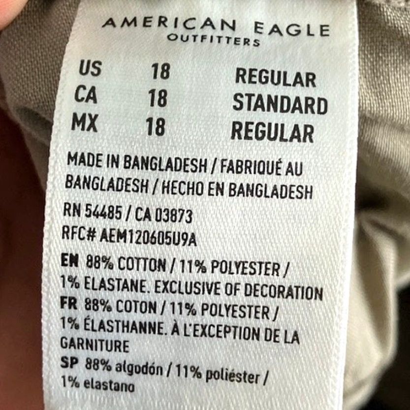 American Eagle Outfitters American Eagle Womens Pants Green Corduroy High Rise Jegging Stretch 18 Plus Size 25" / US 0 / IT 36 - 6 Thumbnail