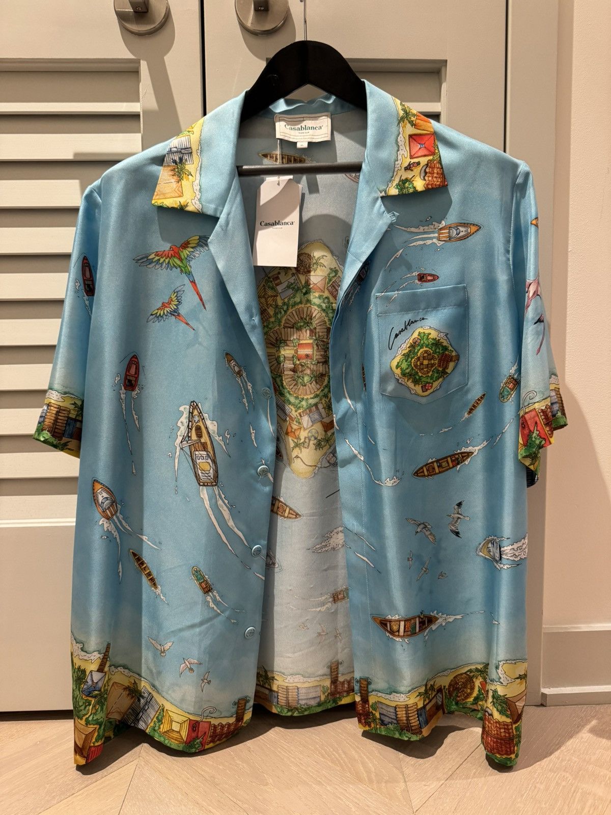 Casablanca Casablanca silk short sleeve Maison sur piloti Size US XL / EU 56 / 4 - 4 Thumbnail