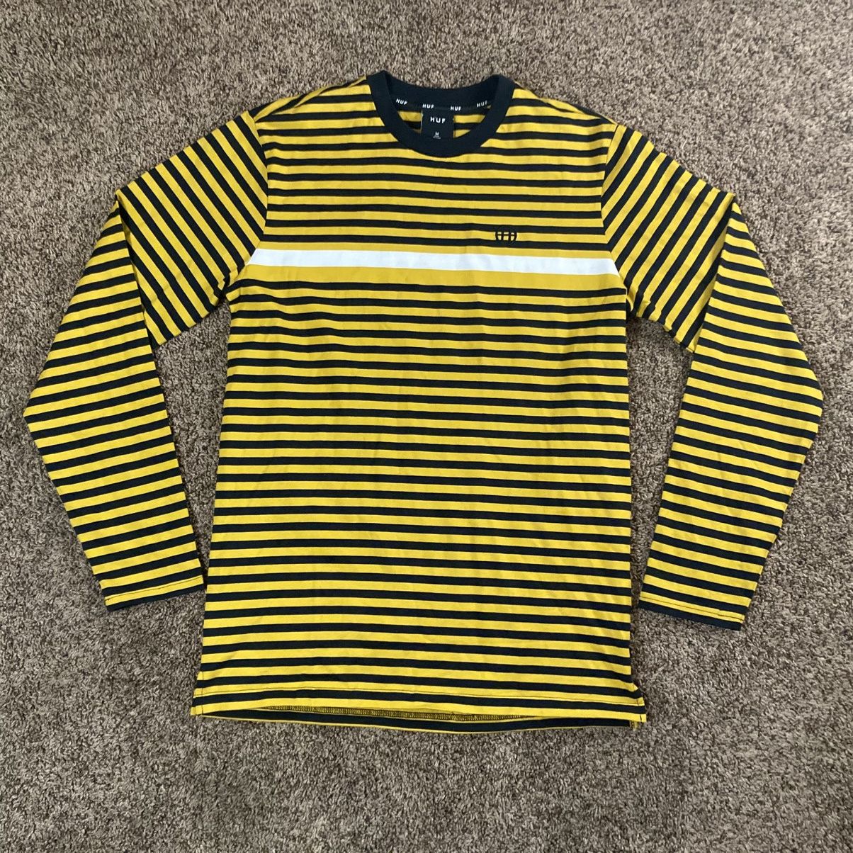 Huf HUF Morris Long Striped Shirt Y2K Streetwear Men’s Size M Size US M / EU 48-50 / 2 - 2 Thumbnail