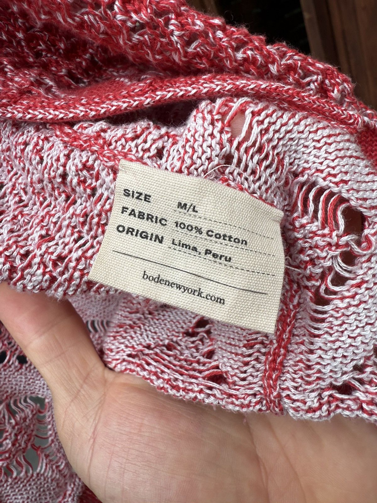 Bode BODE Duotone Lace Shirt - Red - great condition Size US M / EU 48-50 / 2 - 10 Thumbnail