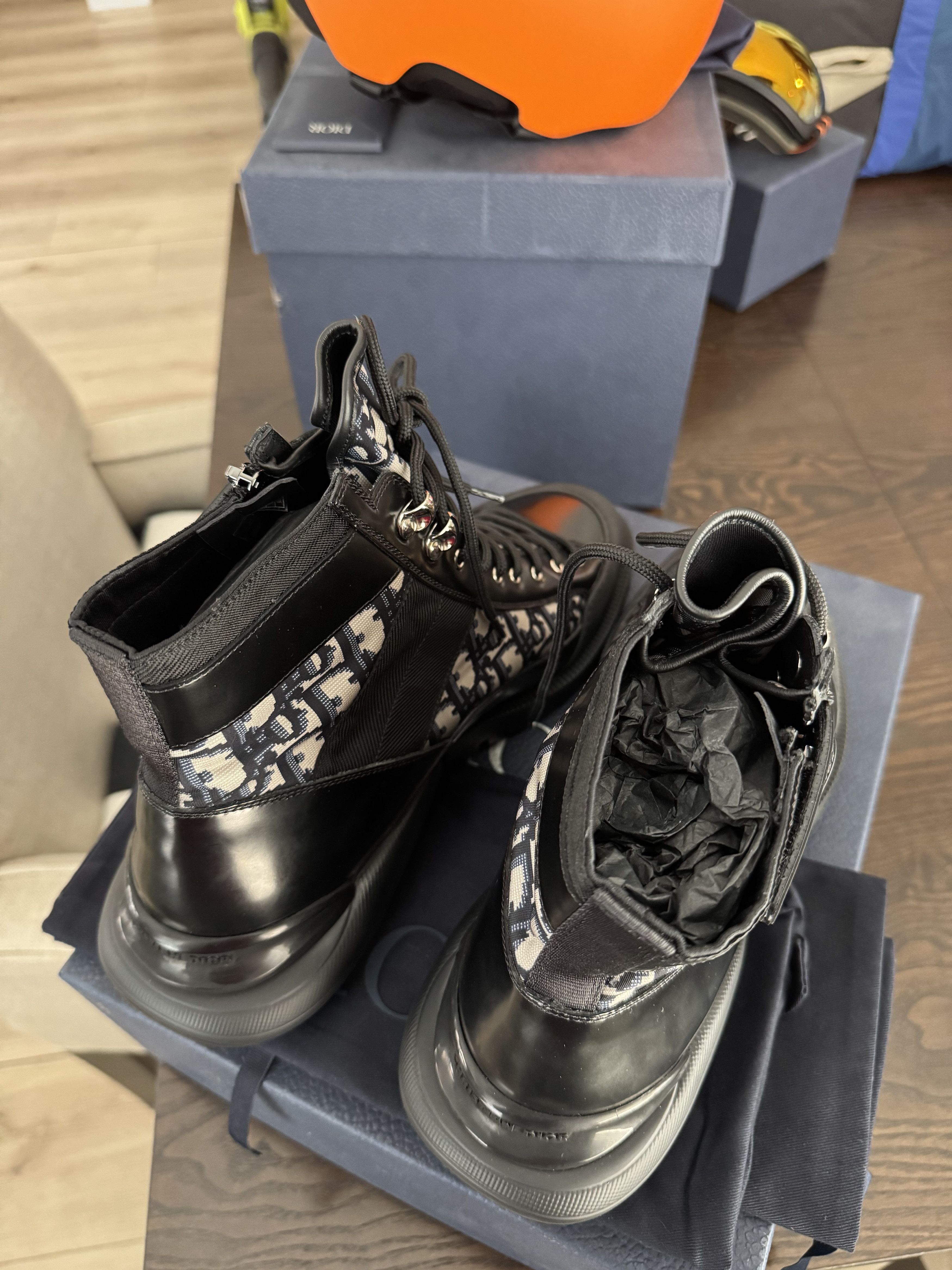 Dior Dior M Combat mid top boots Size US 12 / EU 45 - 5 Thumbnail