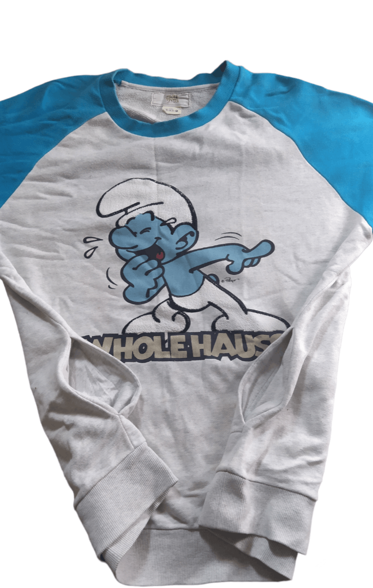 Vintage The Smurf x Whole Hauss Sweatshirt Size US XL / EU 56 / 4 - 3 Thumbnail