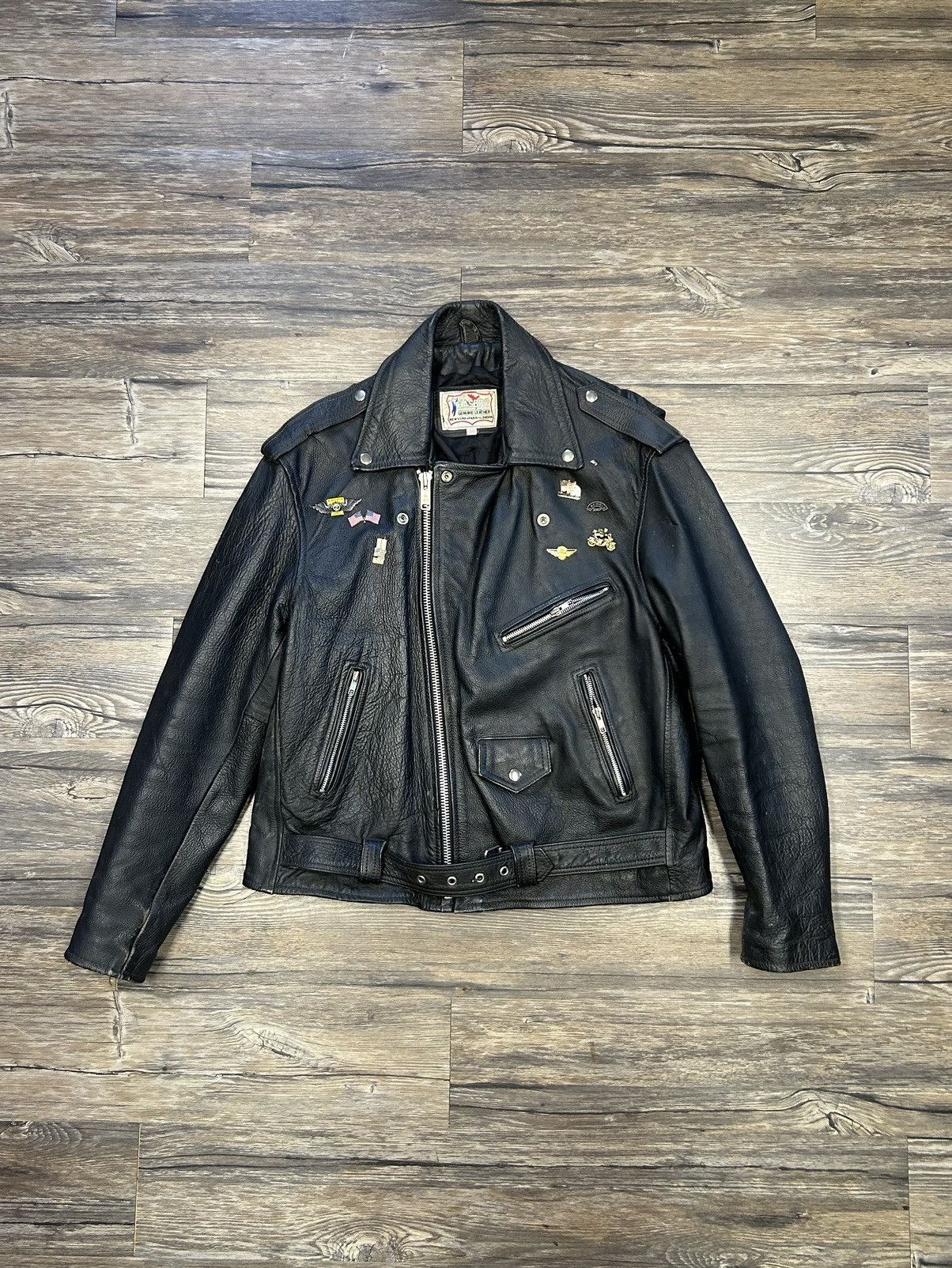 Genuine Leather × Vintage Vintage Hasbro Genuine Leather x Harley Davidson Pin Jacket Size US XL / EU 56 / 4 - 1 Thumbnail