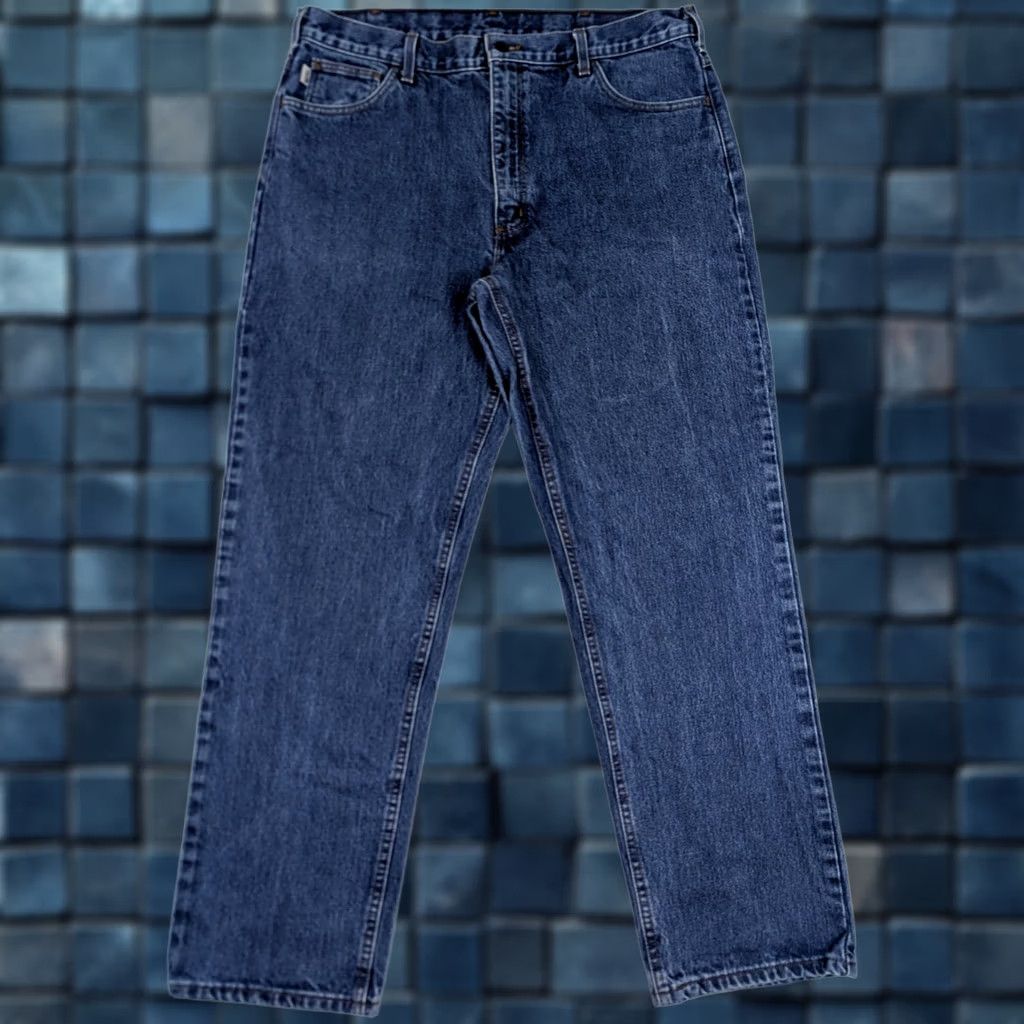 Carhartt Carhartt FR Fire Resistant Straight Leg Blue Jeans Men 38x32.5 Blue Denim 5-Pocket Logo USA Carhartt Pants Regular Straight Mens Jeans Size US 38 / EU 54 - 1 Thumbnail