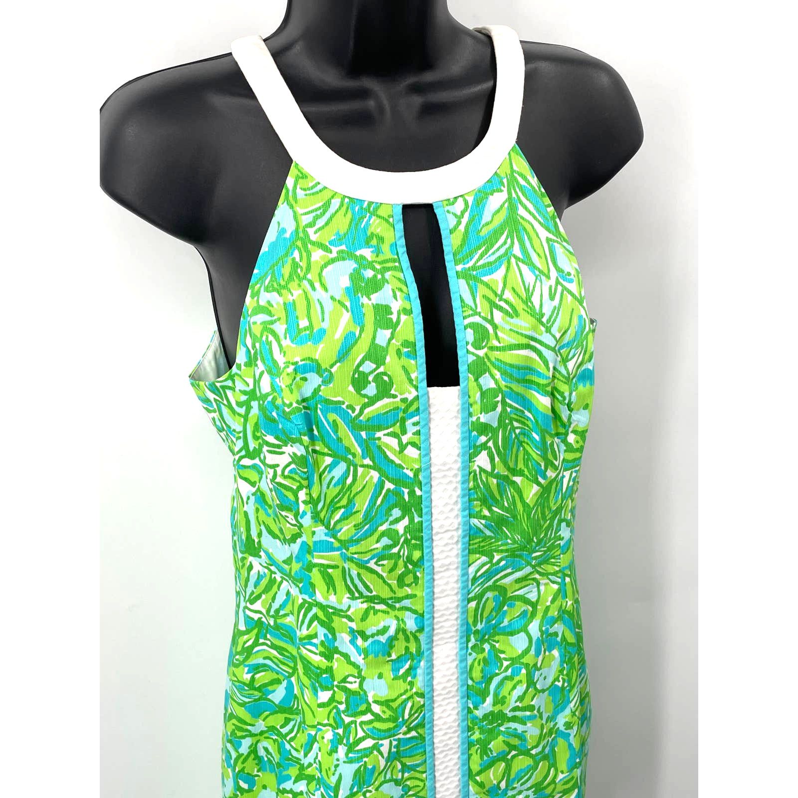 Lilly Pulitzer NWT Lilly Pulitzer Fresh Citrus Green Parrot Sheath Dress Size S / US 4 / IT 40 - 2 Thumbnail