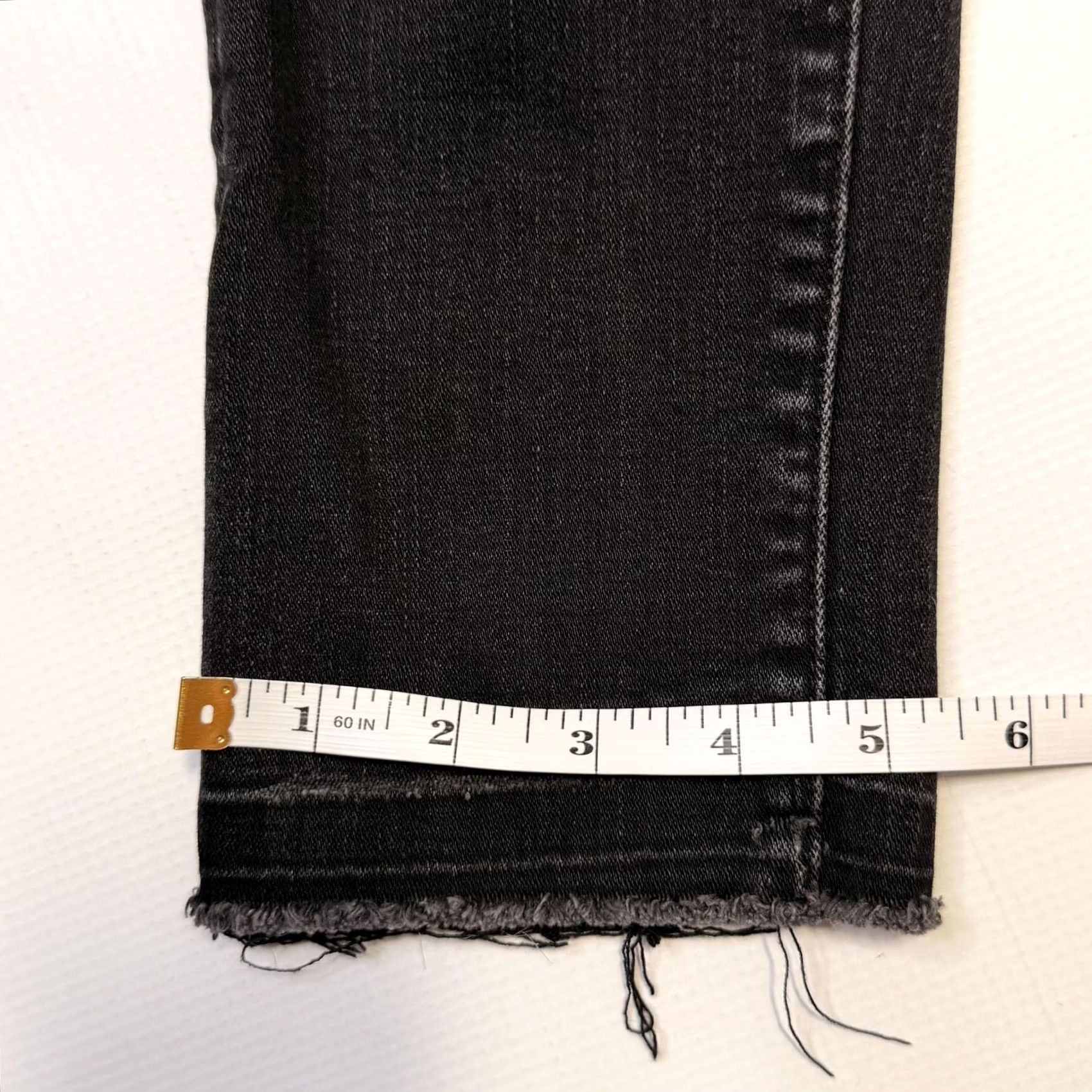 American Eagle Outfitters American Eagle Outfitters Jeans Womens 8 Black Jegging Crop Distressed Hem Stretch Belt Loops 5-Pocket Denim X Slim Size 30" / US 8 / IT 44 - 4 Thumbnail