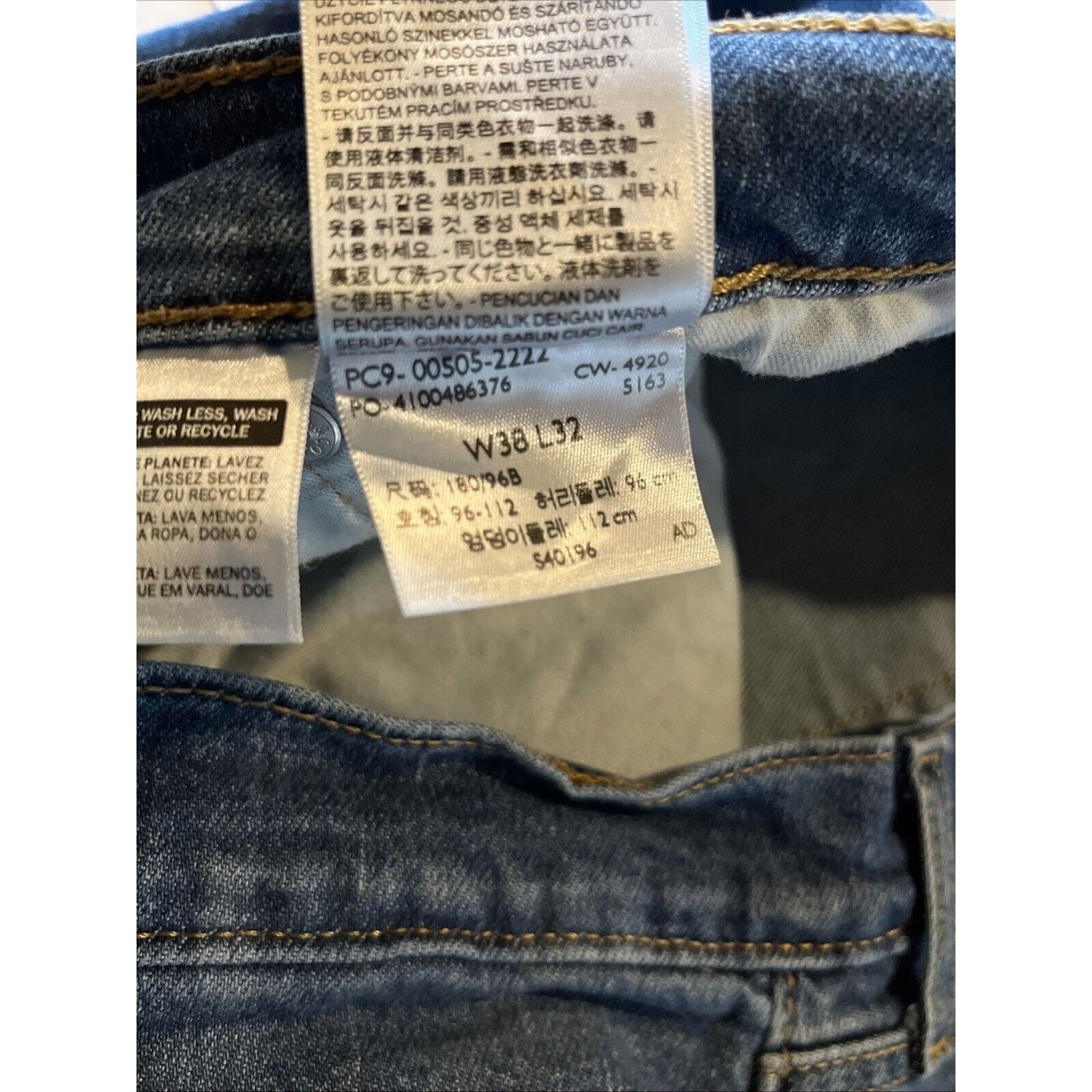 Levi's Levi’s 505 Jeans Men’s 38x31 Straight Leg Denim Cotton Blue Size US 38 / EU 54 - 4 Thumbnail