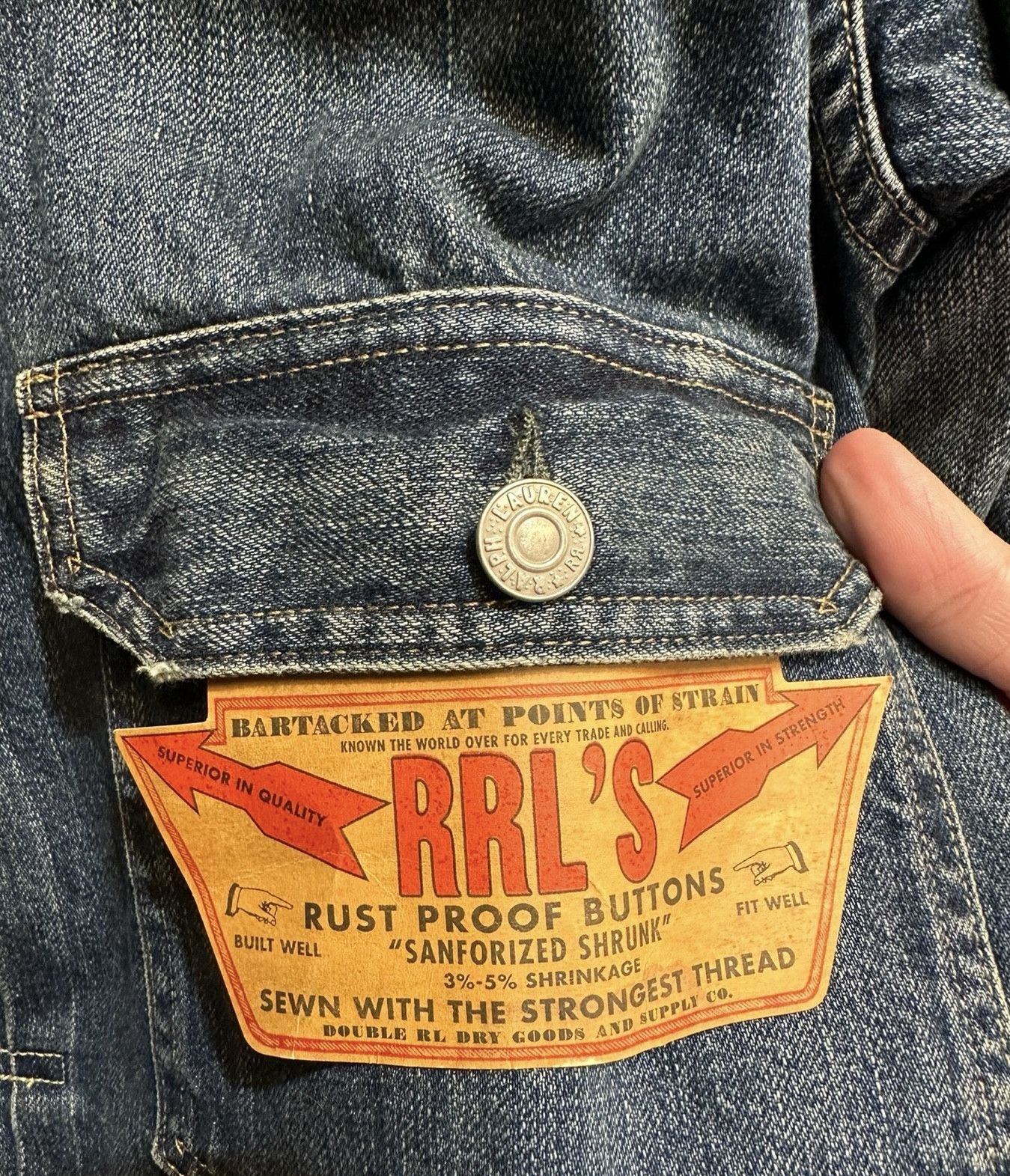 RRL Ralph Lauren AW23 RRL Ralph Lauren Denim Jacket Size US XL / EU 56 / 4 - 3 Thumbnail