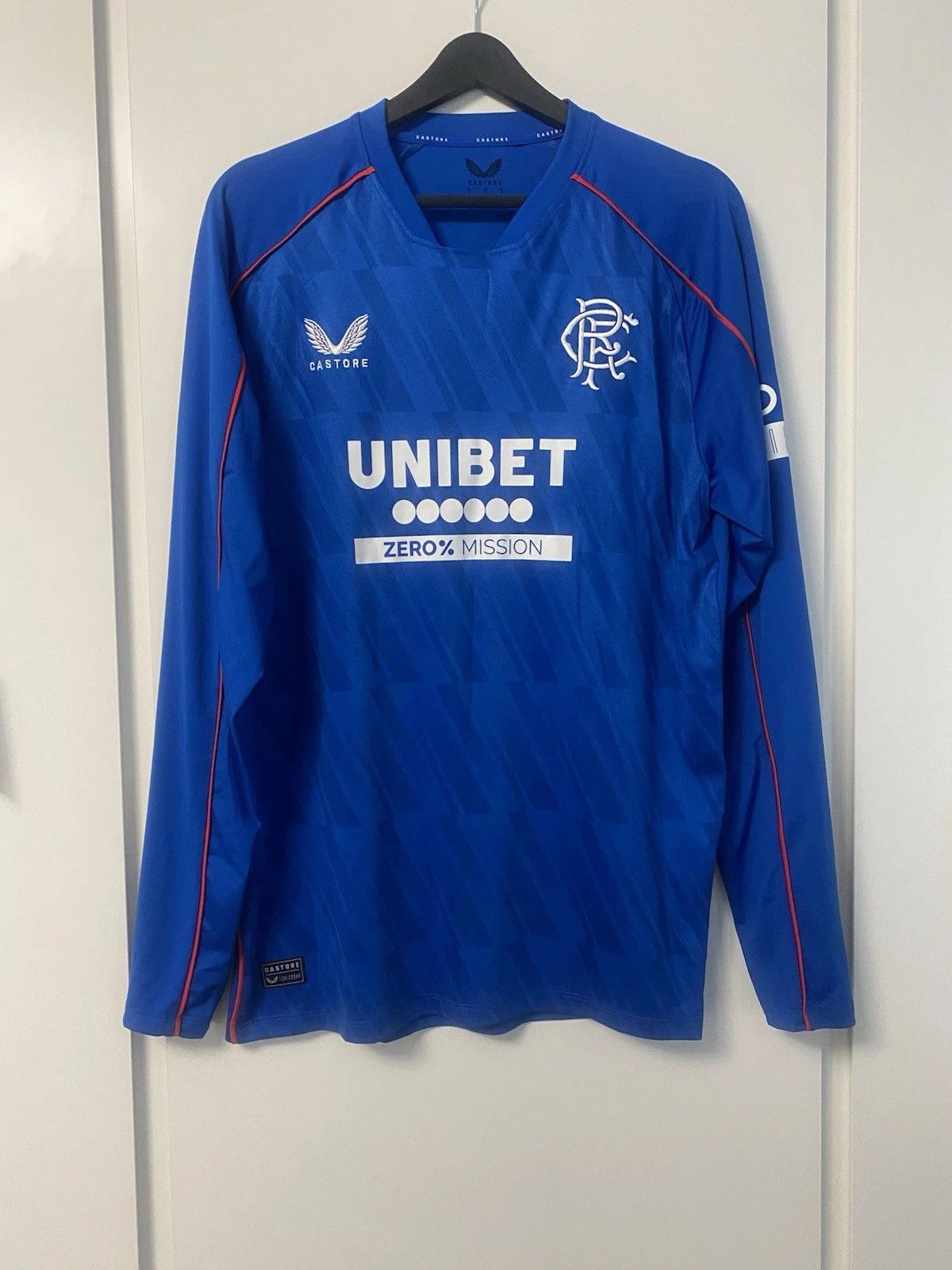 Castore Rangers 2024 2025 Home Jersey Shirt Soccer Long Sleeve Size US M / EU 48-50 / 2 - 1 Thumbnail