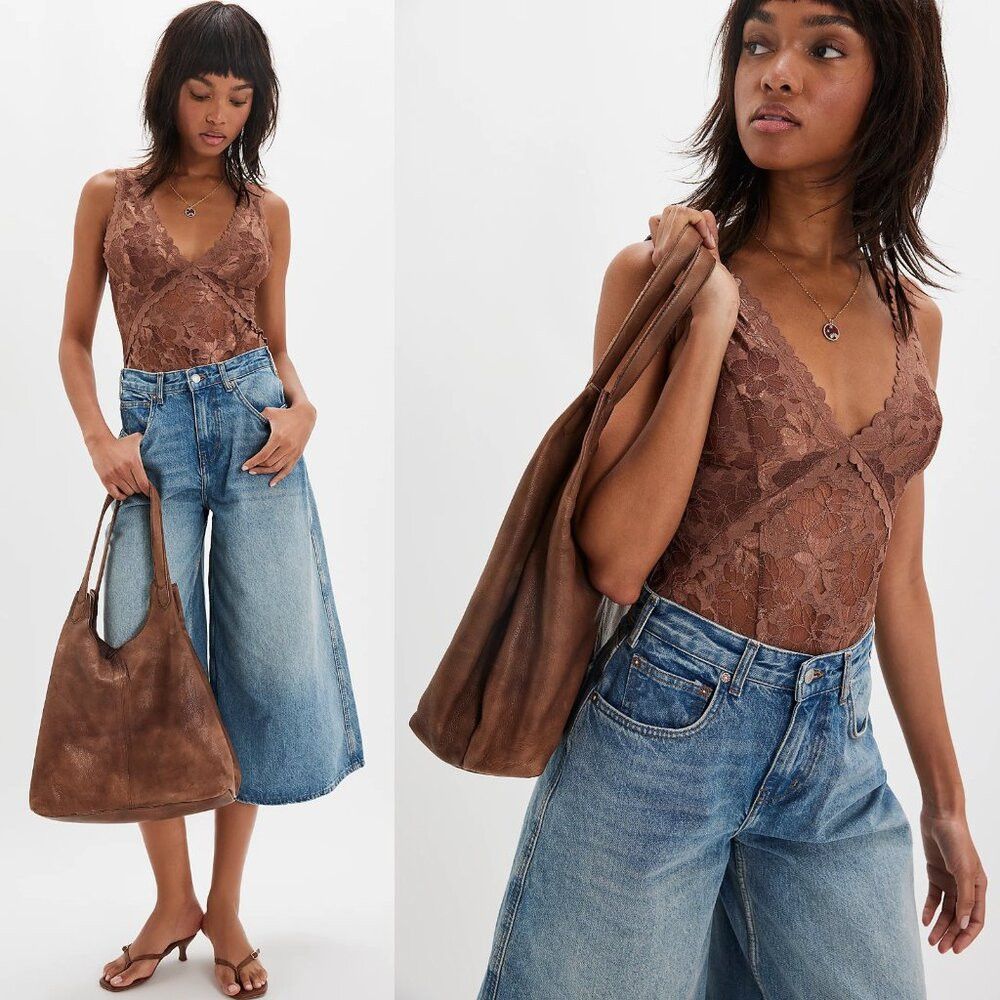 Free People NWT New $98 Free People Dream Of Me Darling Cocoa Brown Bod Size XS / US 0-2 / IT 36-38 - 2 Thumbnail