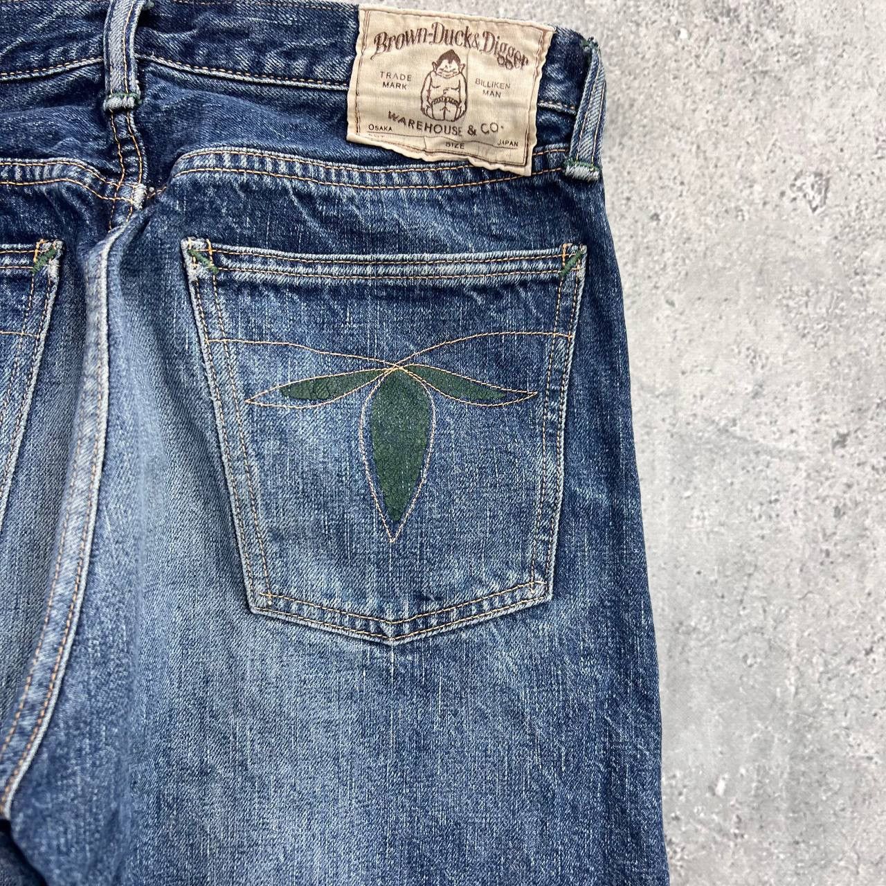 Warehouse & Co. Brown-Duck Digger by Warehouse & Co Selvedge Jeans Blue W30 Size US 30 / EU 46 - 18 Thumbnail