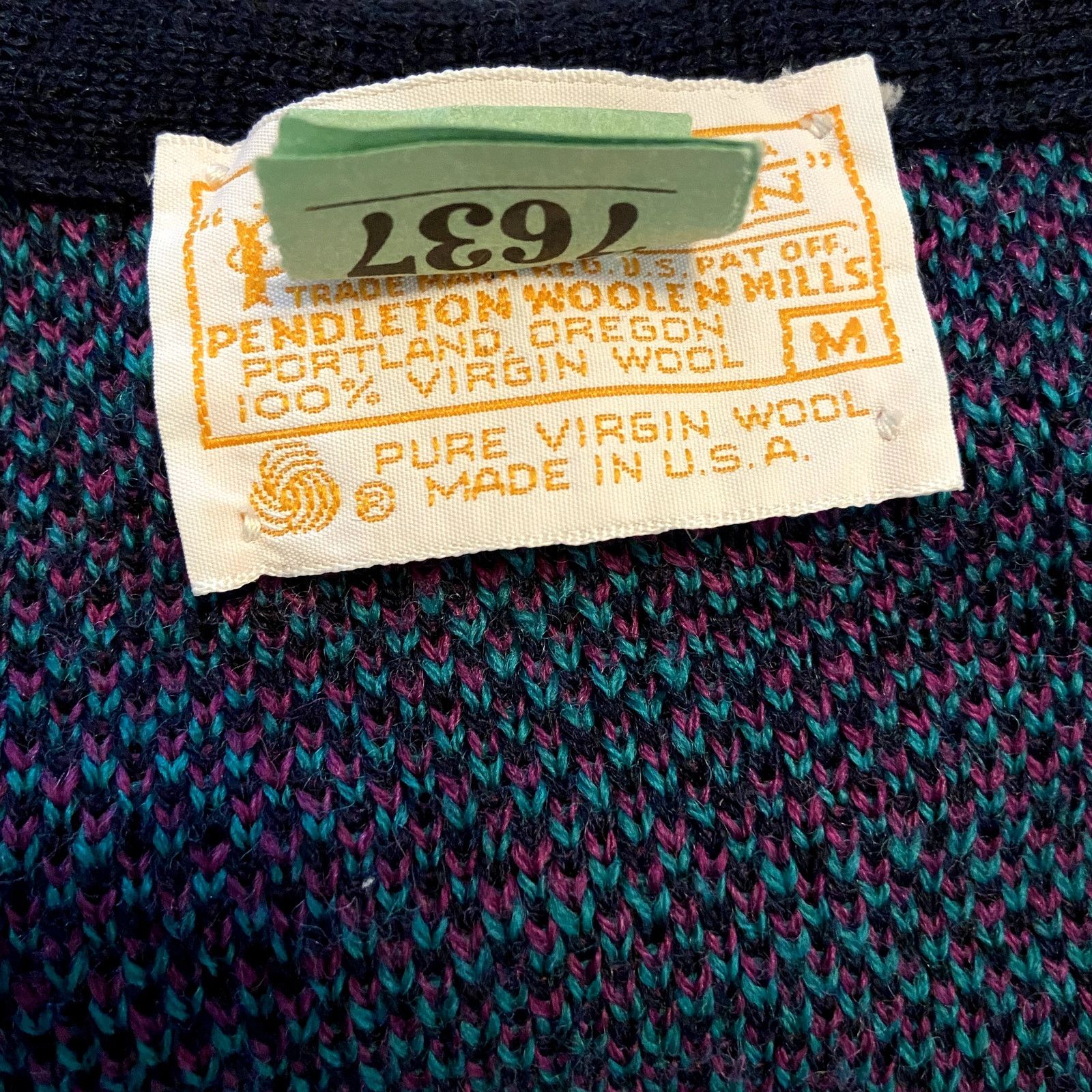 Pendleton VTG Pendleton Cardigan 1950s Sweater Grandpacore Wool Plaid Size US M / EU 48-50 / 2 - 3 Thumbnail