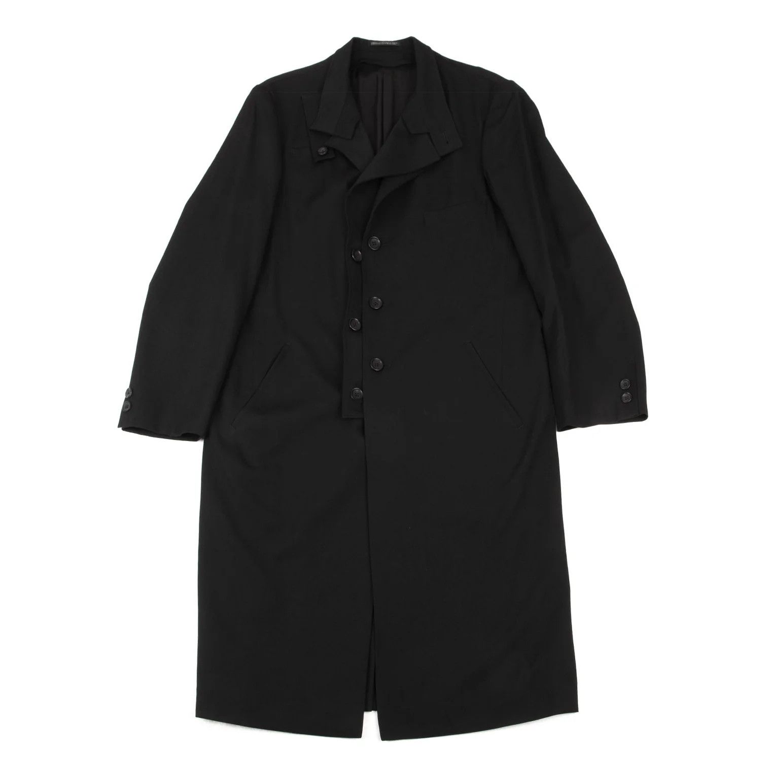 Yohji Yamamoto Yohji Yamamoto Wool Gabardine Layered Coat Size US S / EU 44-46 / 1 - 1 Thumbnail