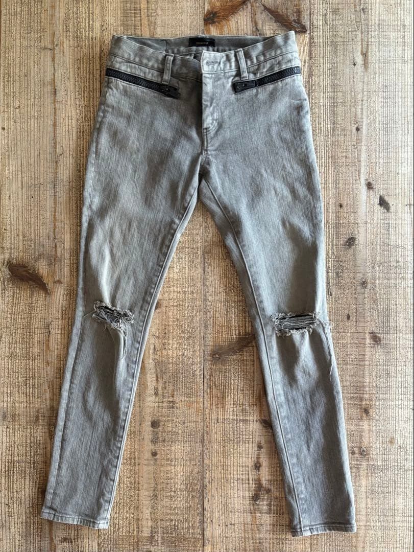 Undercover UNDERCOVER RIPPED KNEE ZIPPER DENIM PANTS 2 Size US 28 / EU 44 - 1 Thumbnail