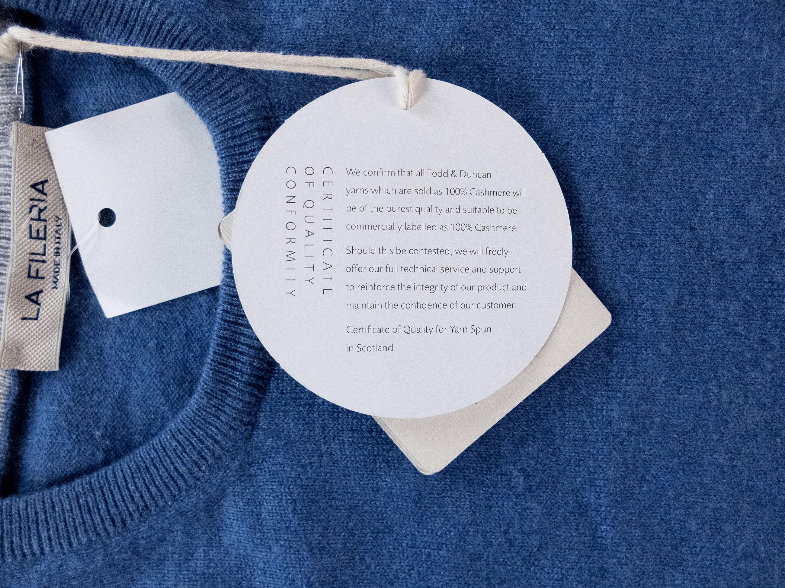 Other LA FILEPIA blue crewneck cashmere sweater Small Size US S / EU 44-46 / 1 - 4 Thumbnail