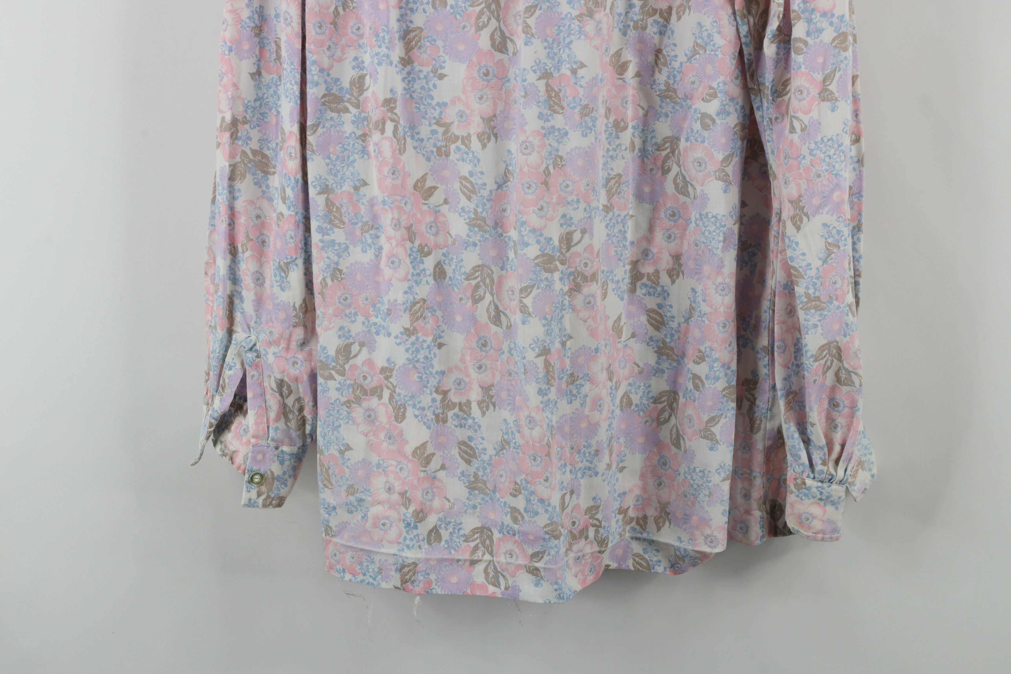 Vintage Vintage 70s Mid Century Modern MCM Flower Button Shirt Size XL / US 12-14 / IT 48-50 - 15 Thumbnail