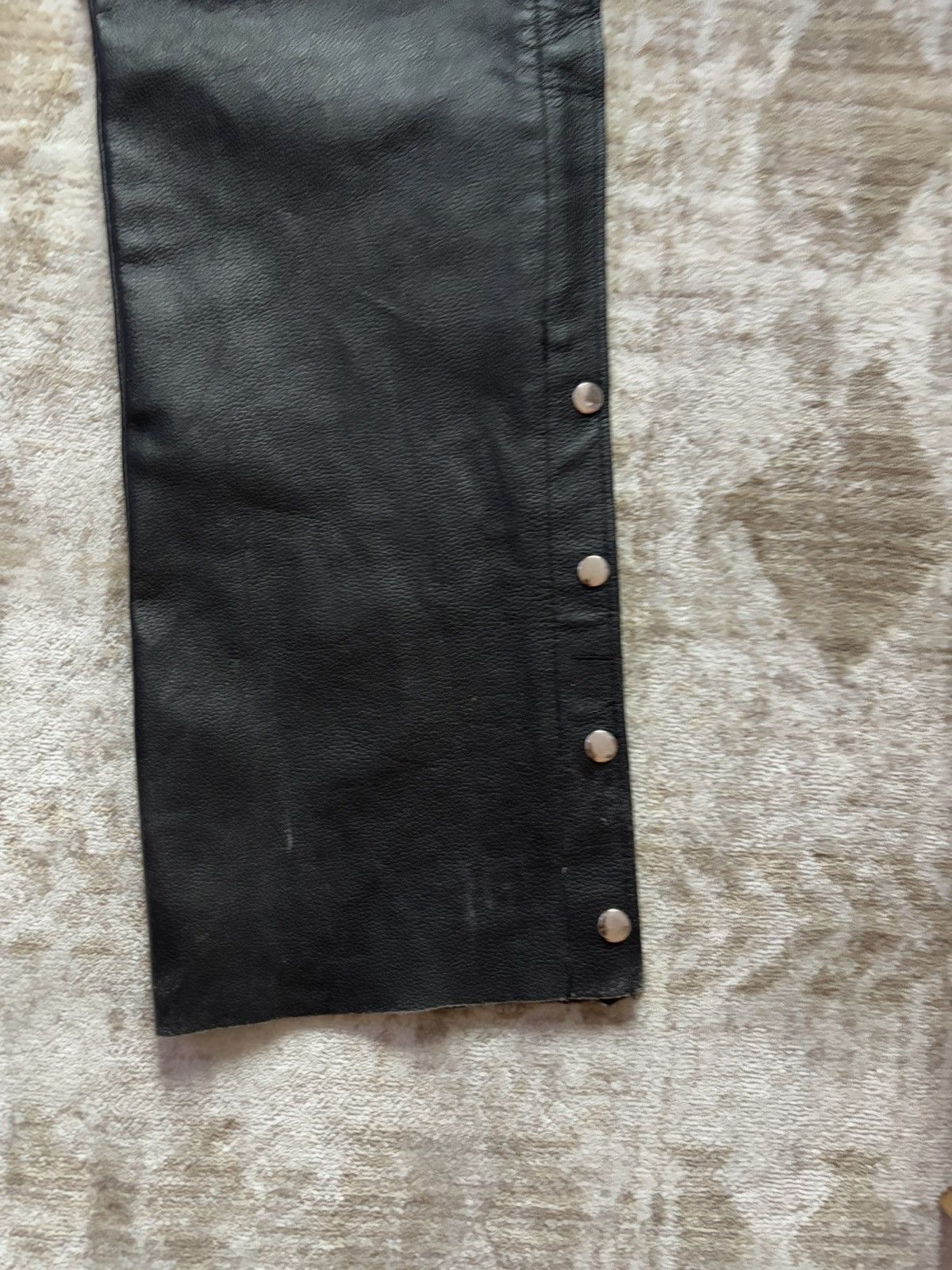 Vintage Vintage black real leather chaps Size US 31 - 8 Thumbnail