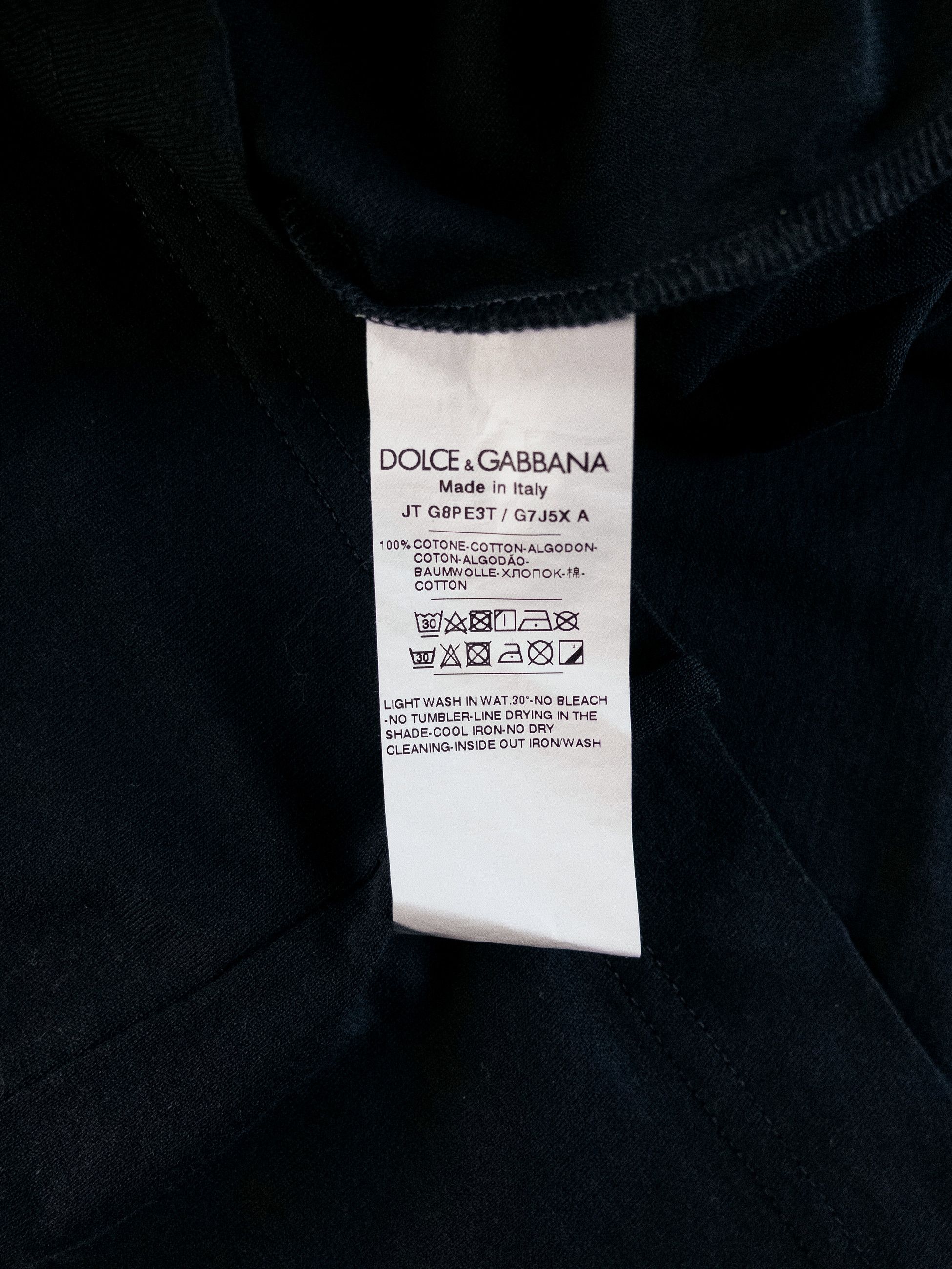 Dolce & Gabbana DOLCE & GABBANA navy blue Milano logo print t-shirt Large Size US L / EU 52-54 / 3 - 8 Thumbnail