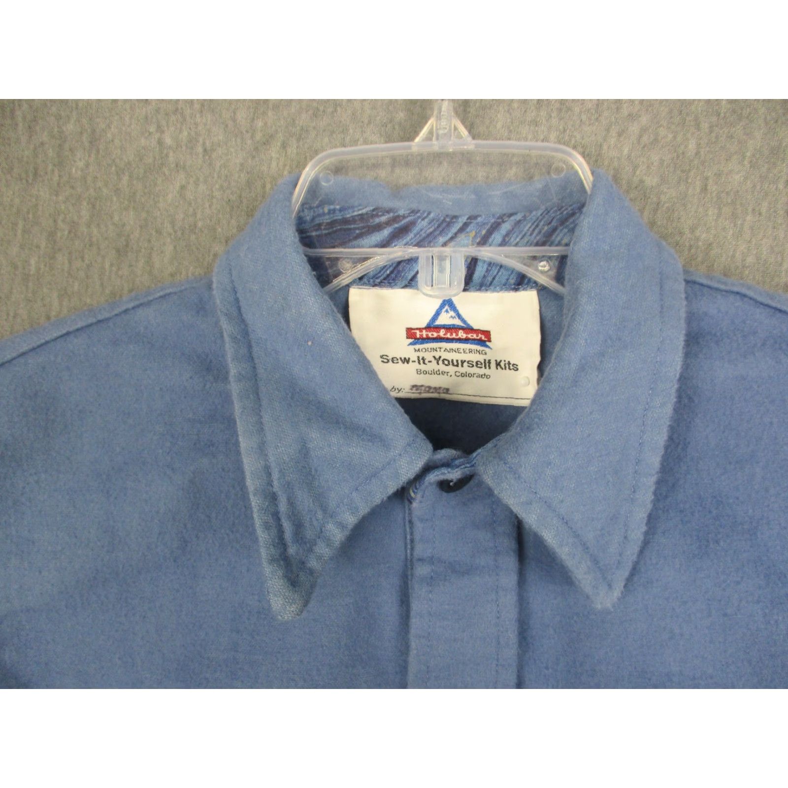 Holubar VINTAGE Holubar Mountaineering Shirt Small Blue Flannel Button Long Sleeve Mens Regular Fit Pocket(s) or Pockets Size US S / EU 44-46 / 1 - 2 Thumbnail