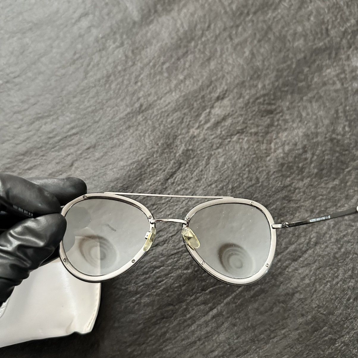 Valentino Valentino VA2013 Silver Grey Metal Frame Aviator Sunglasses Size ONE SIZE - 4 Thumbnail