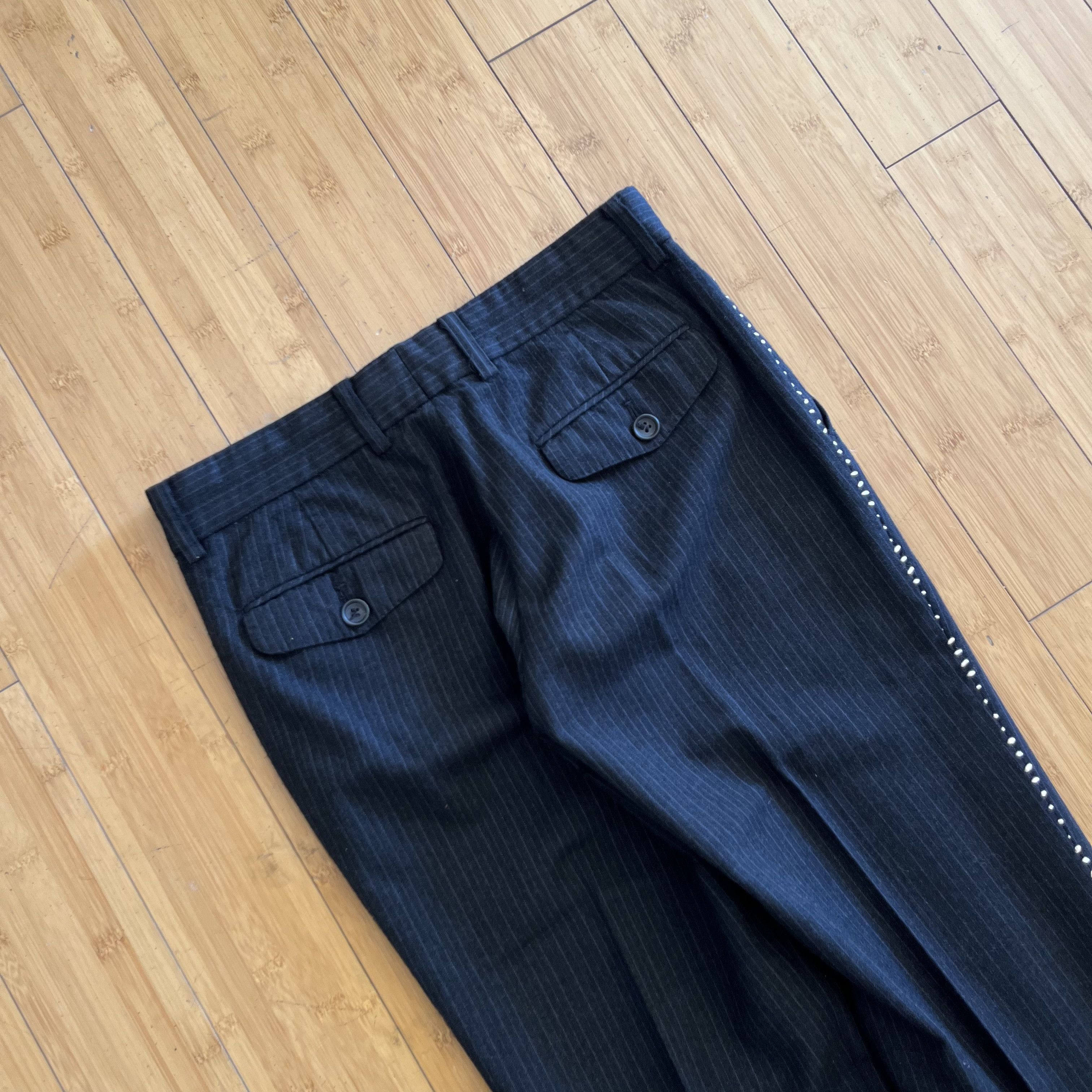 Issey Miyake Issey Miyake Vintage Striped Seam Slacks Size US 30 / EU 46 - 5 Thumbnail