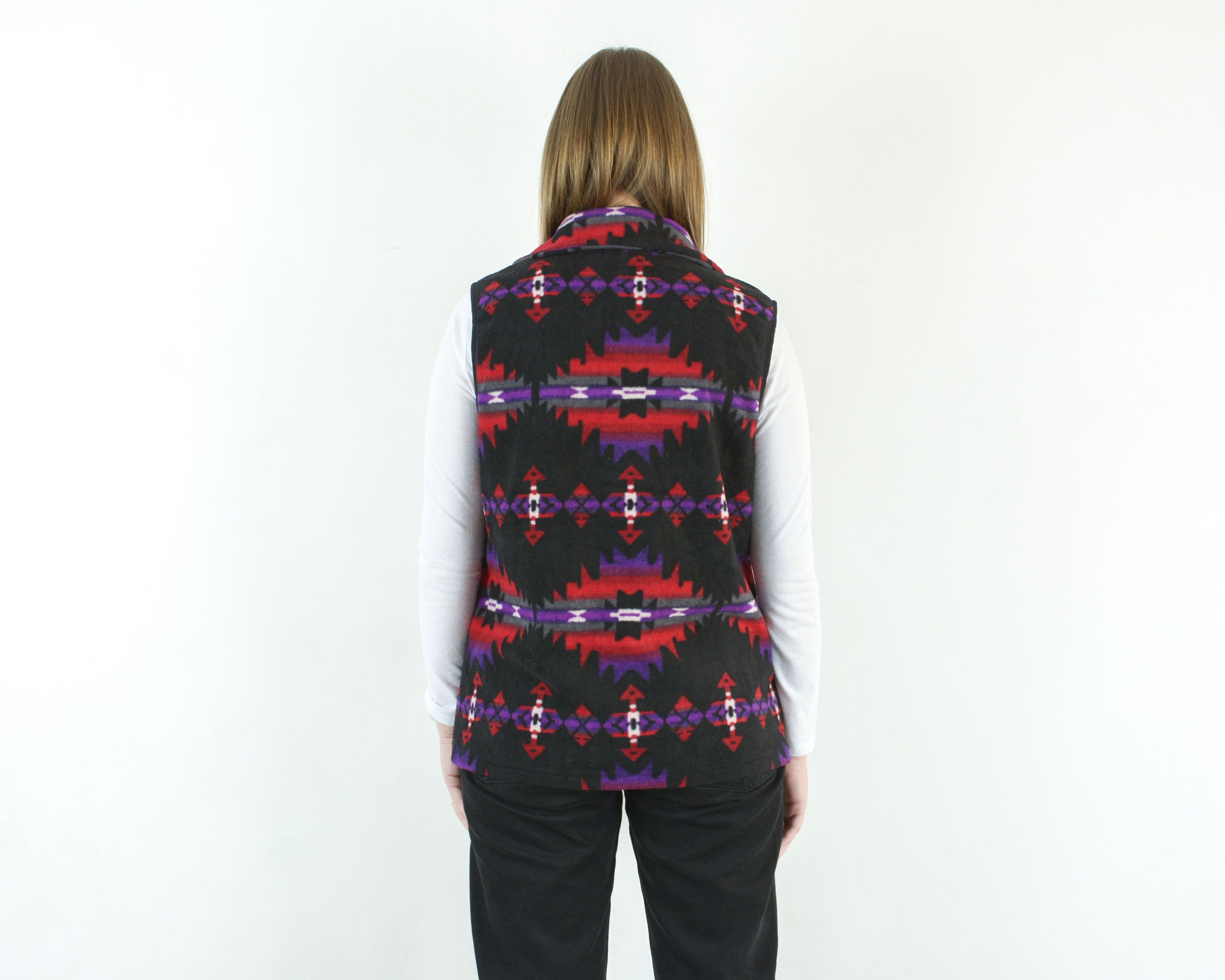 Chaps × Chaps Ralph Lauren × Vintage Vest Tank Gilet Waistcoat Multi Colour Aztec Authentic South Size XL / US 12-14 / IT 48-50 - 4 Thumbnail