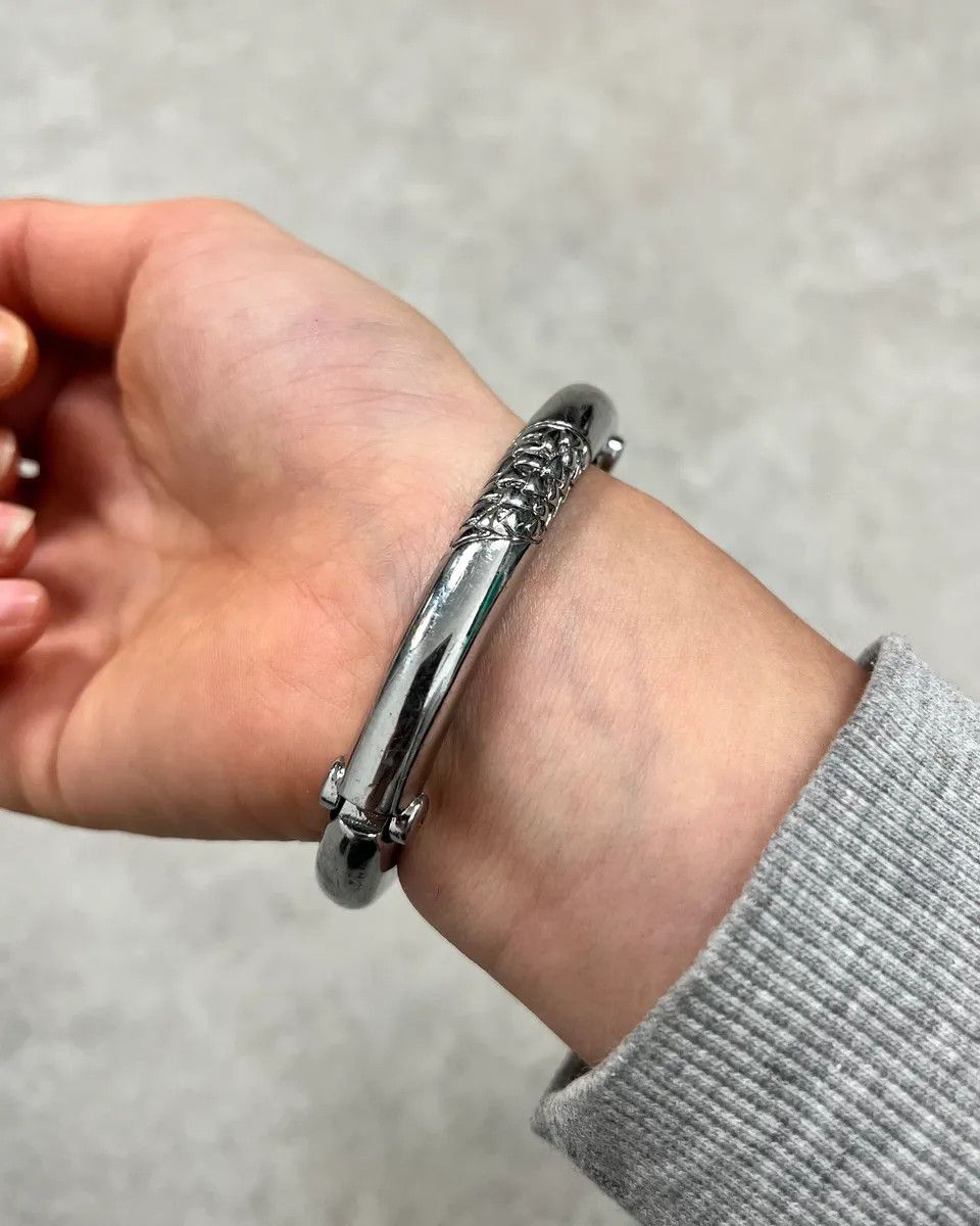 Just Cavalli Cavalli Silver Metal Snake Bangle Bracelet Size ONE SIZE - 4 Thumbnail