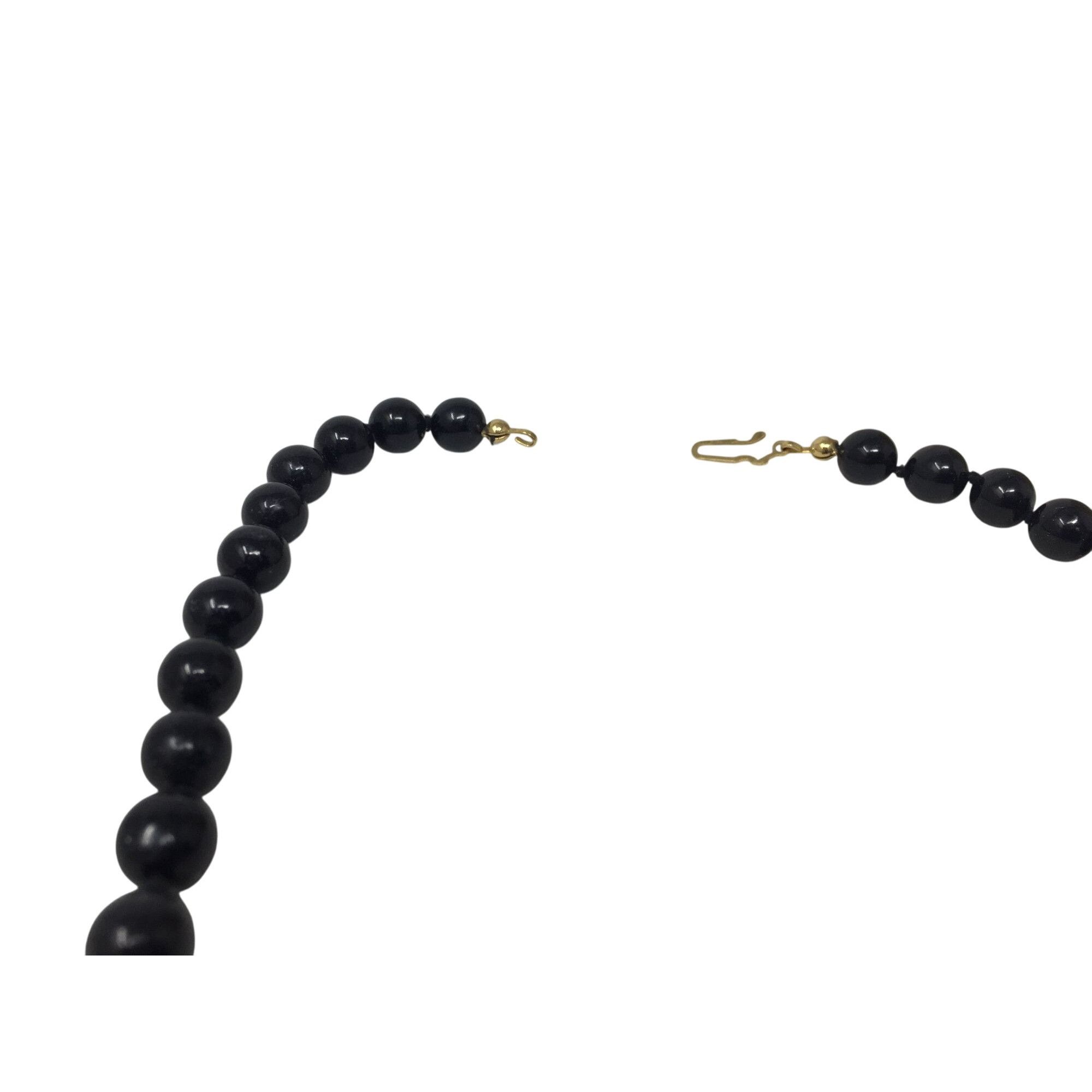Other Women's Black Beaded Necklace with Gold Tone Clasp Size ONE SIZE - 3 Thumbnail