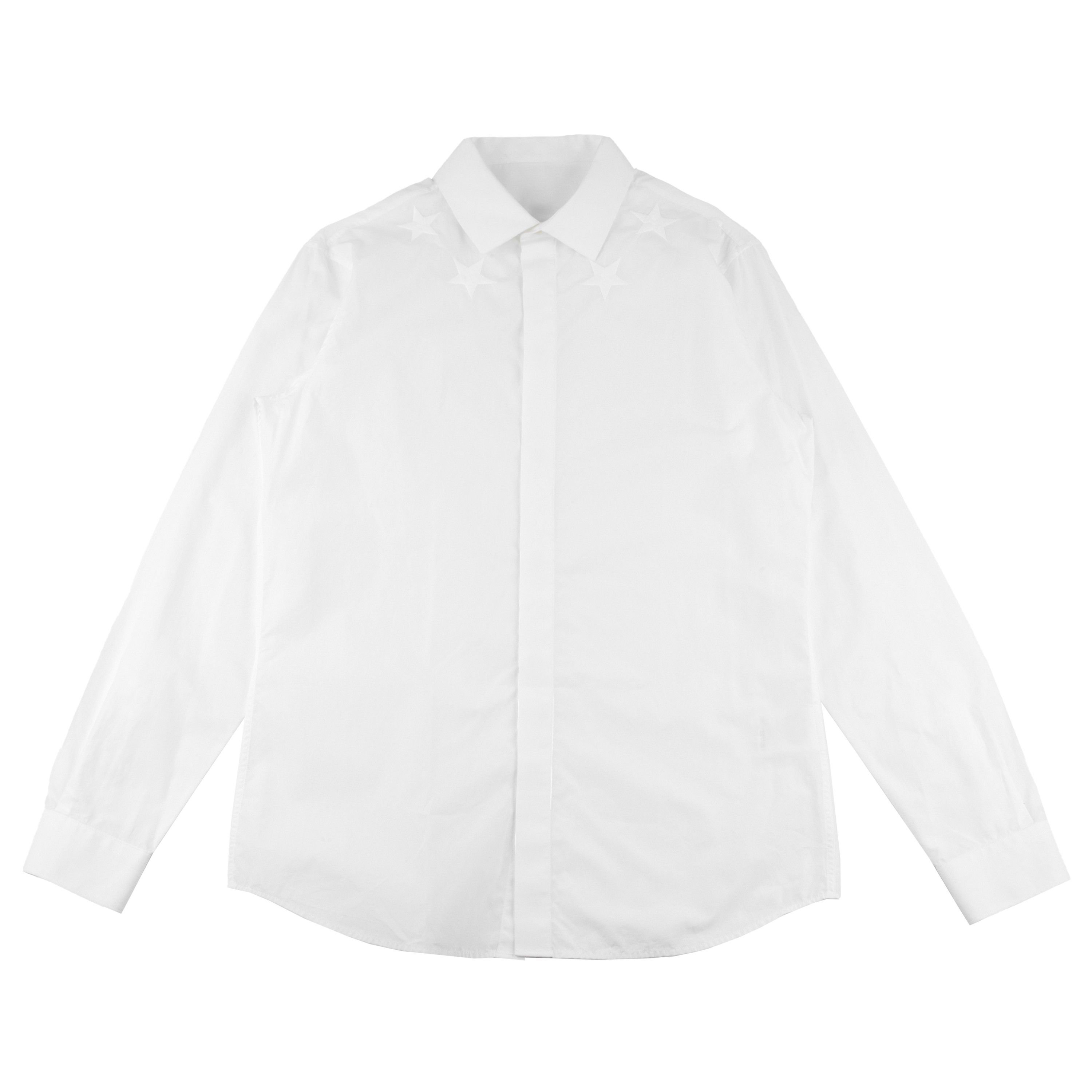 Givenchy Givenchy Paris Long Sleeve Stars Button Up White Shirt (M/L) Size US M / EU 48-50 / 2 - 1 Thumbnail