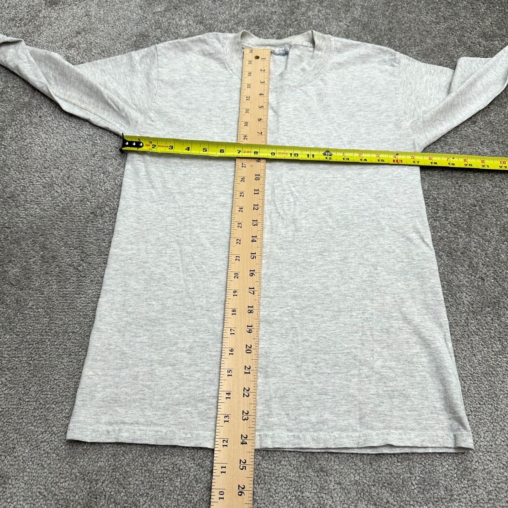 Vintage Unbranded Gray Long Sleeve Crew Neck Shirt Women's Small Cotton Stretch Tee Casual Size S / US 4 / IT 40 - 7 Thumbnail